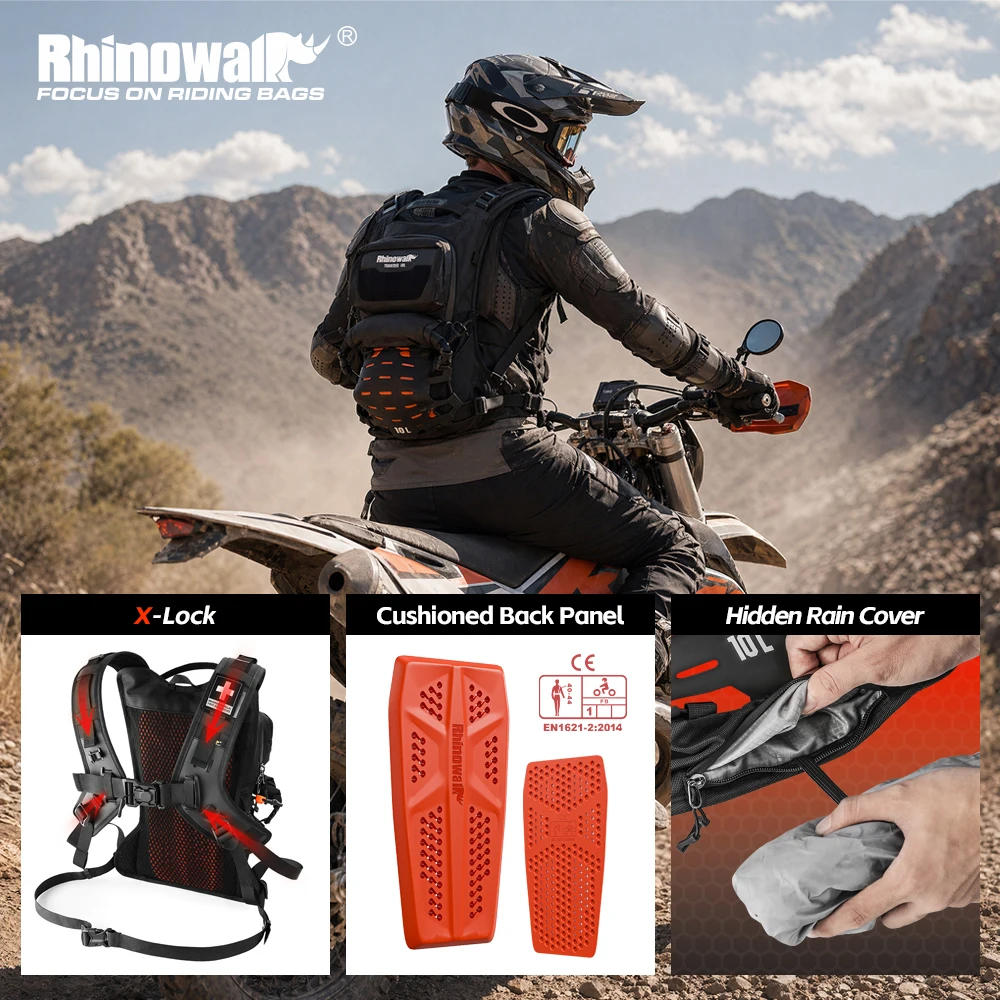 Rhinowalk Motorcycle Backpack Waterproof 10L Outdoor Tactical Bag With Rain Cover Quick-release Magnetic Buckle Motor Riding
Rhinowalk Motorcycle Backpack Waterproof 10L Outdoor Tactical Bag With Rain Cover Quick-release Magnetic Buckle Motor Riding