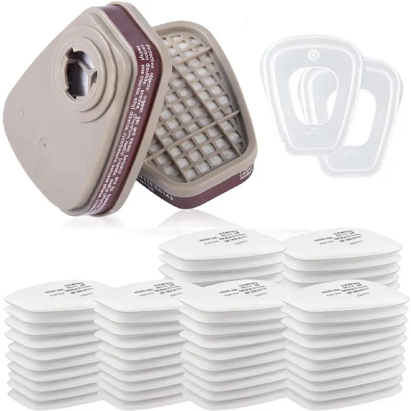 B50B-6001 Filter For Respirator Mask Set Compatible With 6100, 6200, 6800, 7502 Against Organic Vapours For Craftsmen & DIY
B50B-6001 Filter For Respirator Mask Set Compatible With 6100, 6200, 6800, 7502 Against Organic Vapours For Craftsmen & DIY
