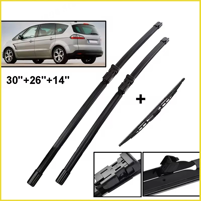 Wiper LHD Front & Rear Wiper Blades Set For Ford S-Max Smax 2006 - 2008 Windshield Windscreen Window Brushes 30"+26"+14"
Wiper LHD Front & Rear Wiper Blades Set For Ford S-Max Smax 2006 - 2008 Windshield Windscreen Window Brushes 30"+26"+14"