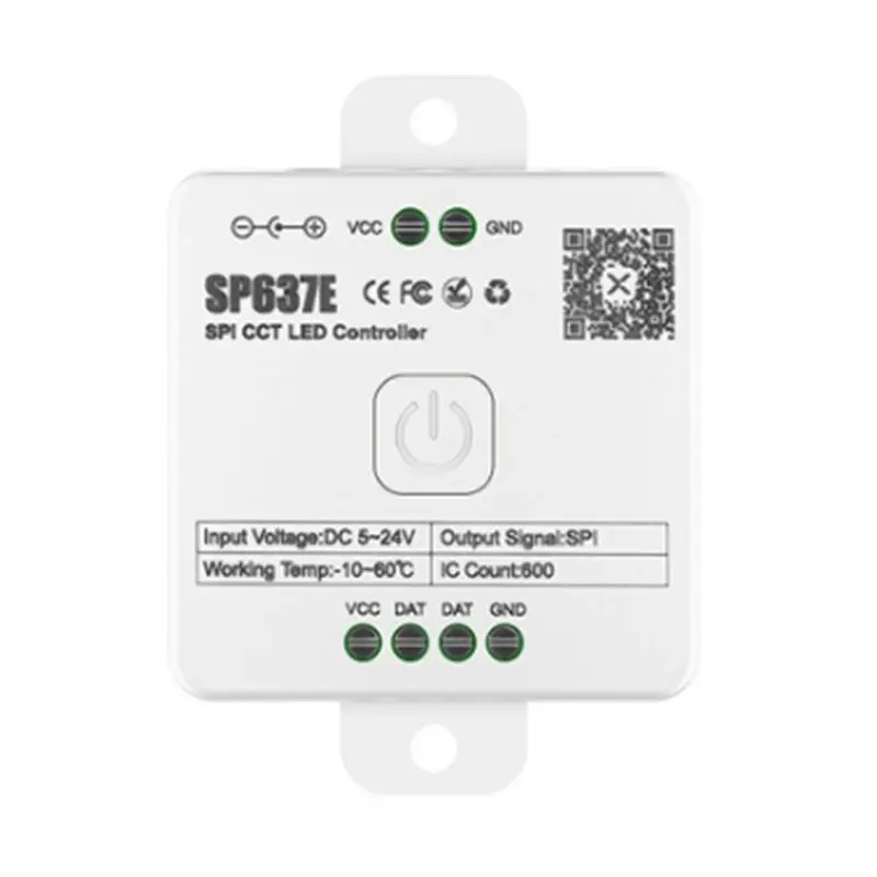 AC88-And-SP636E SPI Monochrome Controller DC5-24V Support 2.4G Touch Remote Control
AC88-And-SP636E SPI Monochrome Controller DC5-24V Support 2.4G Touch Remote Control