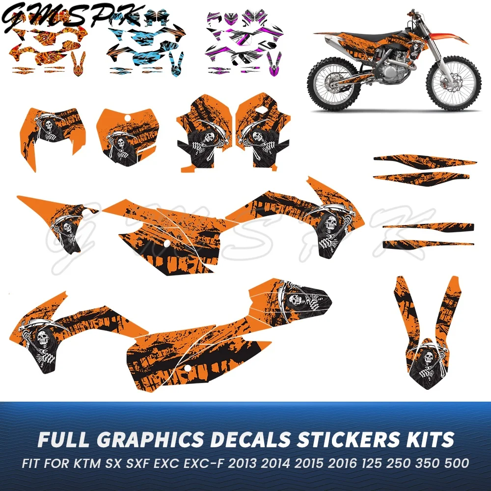 Fit for SX SXF SX-F 125 250 300 450 525 2013 2014 2015 Full Set Graphics Decals Stickers Kit Motorcycle Background Number Custom
Fit for SX SXF SX-F 125 250 300 450 525 2013 2014 2015 Full Set Graphics Decals Stickers Kit Motorcycle Background Number Custom
