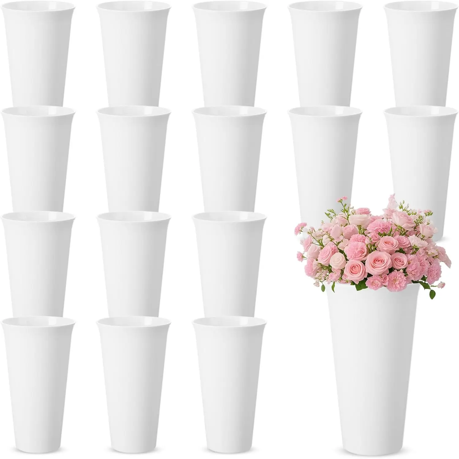 16 Pack Flower Buckets 9.84 Inch Plastic Flower Vases Modern Round Vases for Centerpieces Floral Display Decorative Buck
16 Pack Flower Buckets 9.84 Inch Plastic Flower Vases Modern Round Vases for Centerpieces Floral Display Decorative Buck