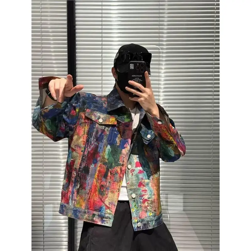 Мужская джинсовая куртка в американском уличном стиле с длинными рукавами, модная повседневная свободная верхняя одежда, трендовая куртка с градиентным эффектом и потертостями
Мужская джинсовая куртка в американском уличном стиле с длинными рукавами, модная повседневная свободная верхняя одежда, трендовая куртка с градиентным эффектом и потертостями