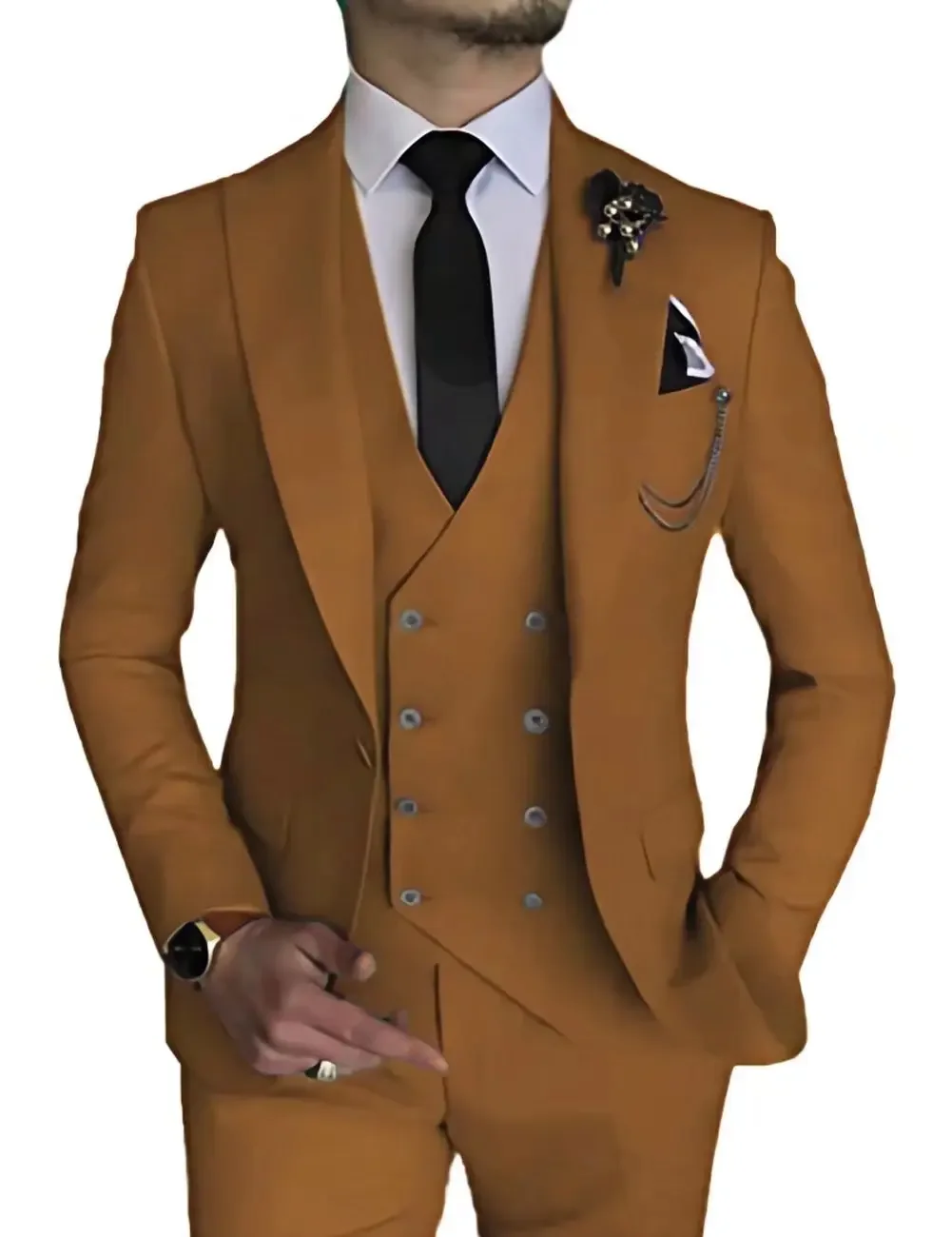 Male Blazer Sets Peak Lapel Double Breasted Solid Color Elegant Slim Fit Men Suits Wedding Prom Groom (Blazer+Vest+Pant)
Male Blazer Sets Peak Lapel Double Breasted Solid Color Elegant Slim Fit Men Suits Wedding Prom Groom (Blazer+Vest+Pant)
