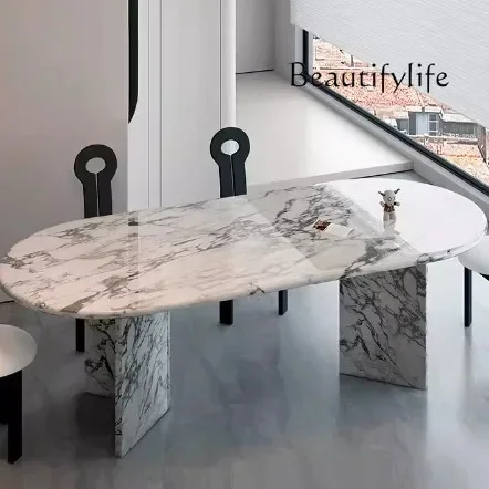N44 VIPNatural marble dining table French light luxury modern simple small apartment rectangular design dining table
N44 VIPNatural marble dining table French light luxury modern simple small apartment rectangular design dining table
