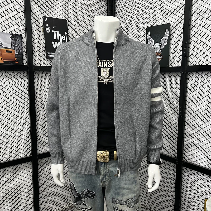 Men's Simple Solid Color Striped Knit Sweater Coat Design - Driven Zipper Jacket 2025 Autumn Winter Hot Sale High - grade Tops
Men's Simple Solid Color Striped Knit Sweater Coat Design - Driven Zipper Jacket 2025 Autumn Winter Hot Sale High - grade Tops