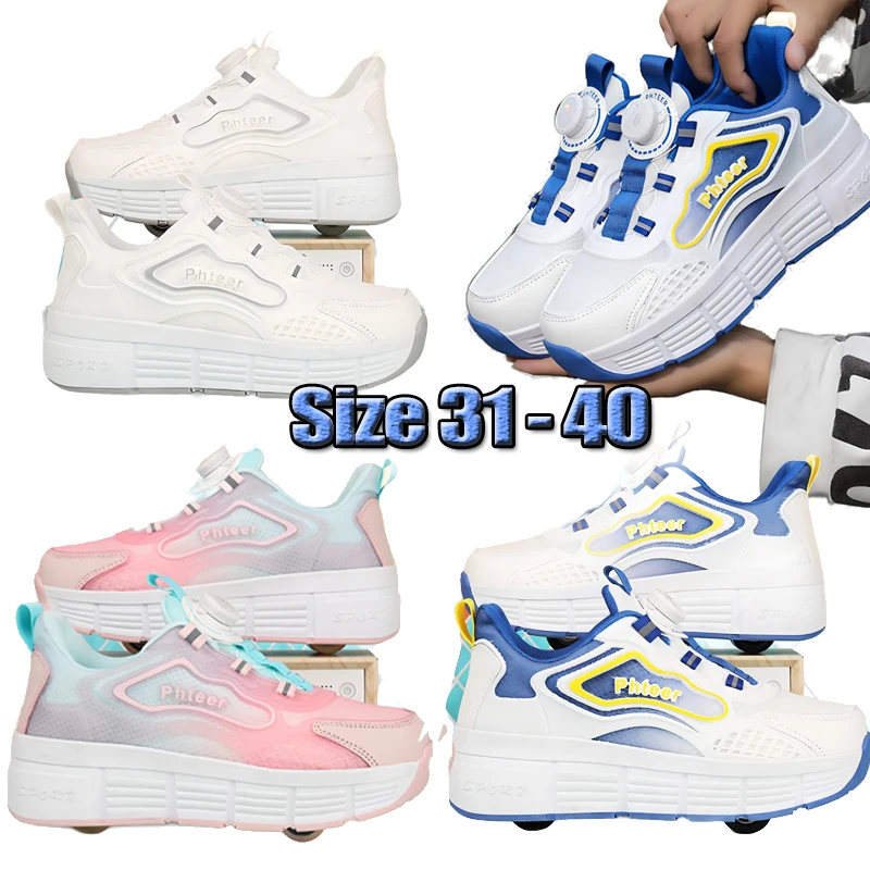 Size 31 32 Children's Roller Skates Double Wheel Flying Shoes with Wheels Girls Student Roller Skating Shoes Easy to Walk Shoes
Size 31 32 Children's Roller Skates Double Wheel Flying Shoes with Wheels Girls Student Roller Skating Shoes Easy to Walk Shoes