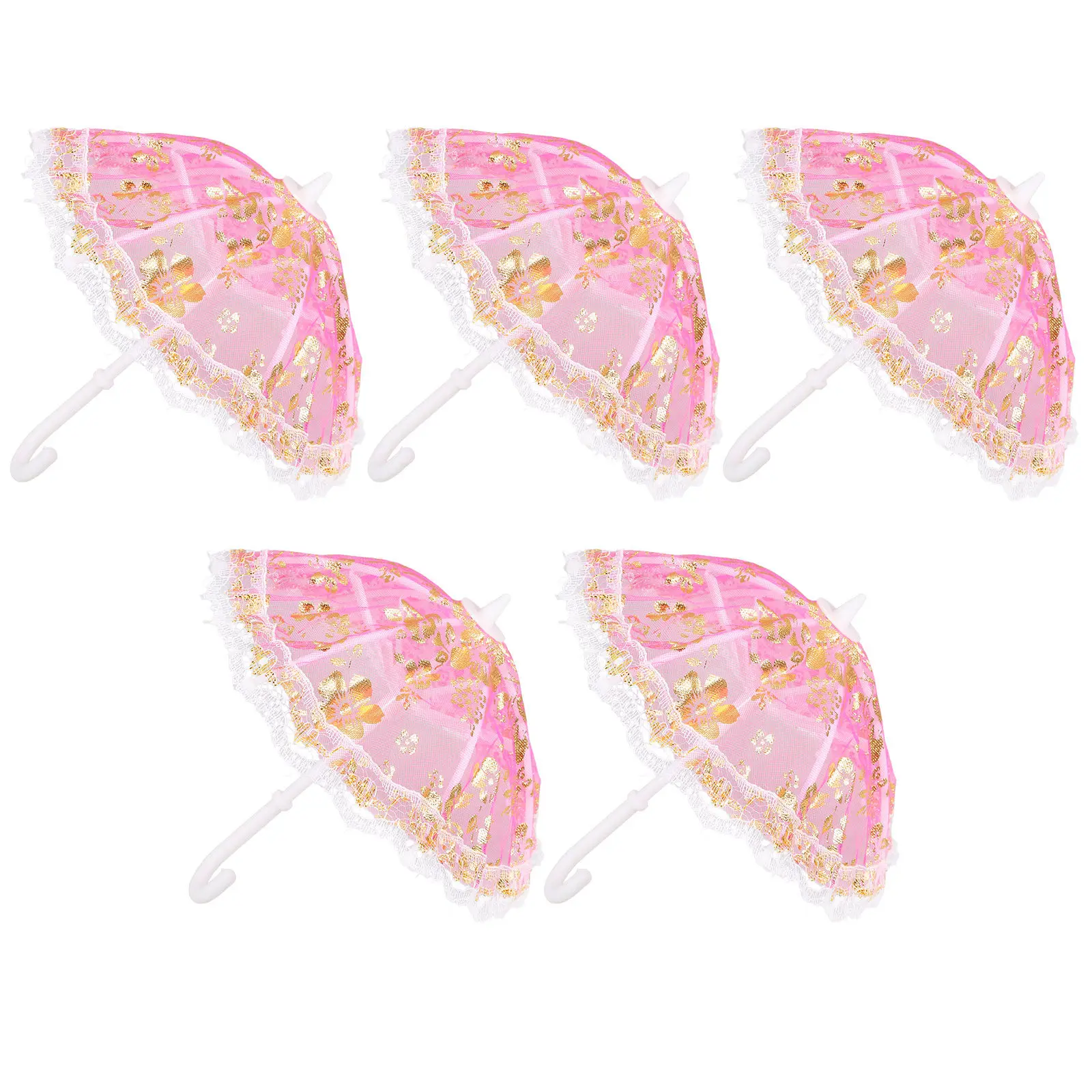 5Pcs Mini Parasol Lace Umbrella Crafts Kids Play House Accessories Mini Scene Decor DIY Adornment Random Pattern Colors
5Pcs Mini Parasol Lace Umbrella Crafts Kids Play House Accessories Mini Scene Decor DIY Adornment Random Pattern Colors