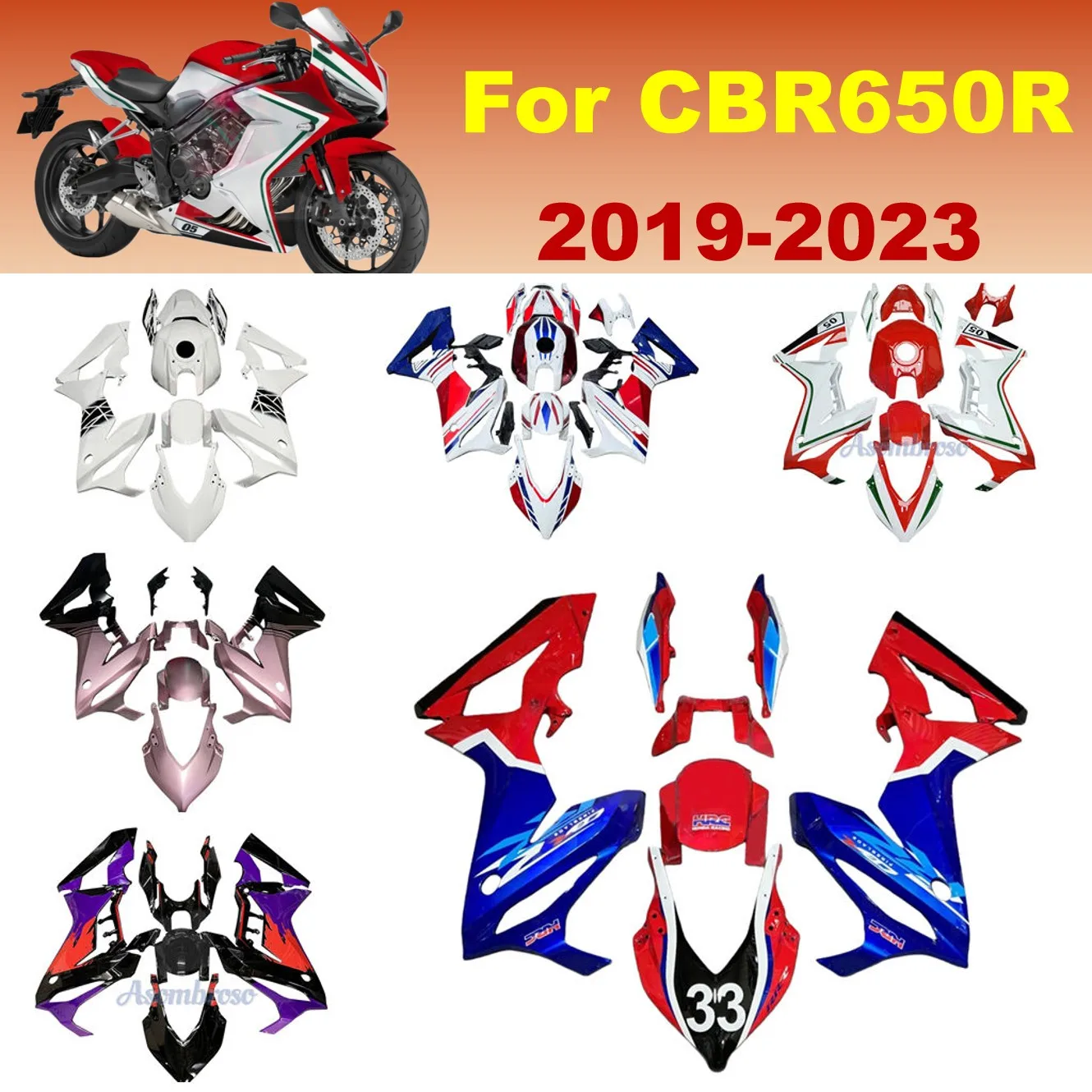 Комплект обтекателя на заказ для Honda CBR650R 2019-2023, литой кузов из АБС-пластика, окрашенный/неокрашенный
Комплект обтекателя на заказ для Honda CBR650R 2019-2023, литой кузов из АБС-пластика, окрашенный/неокрашенный