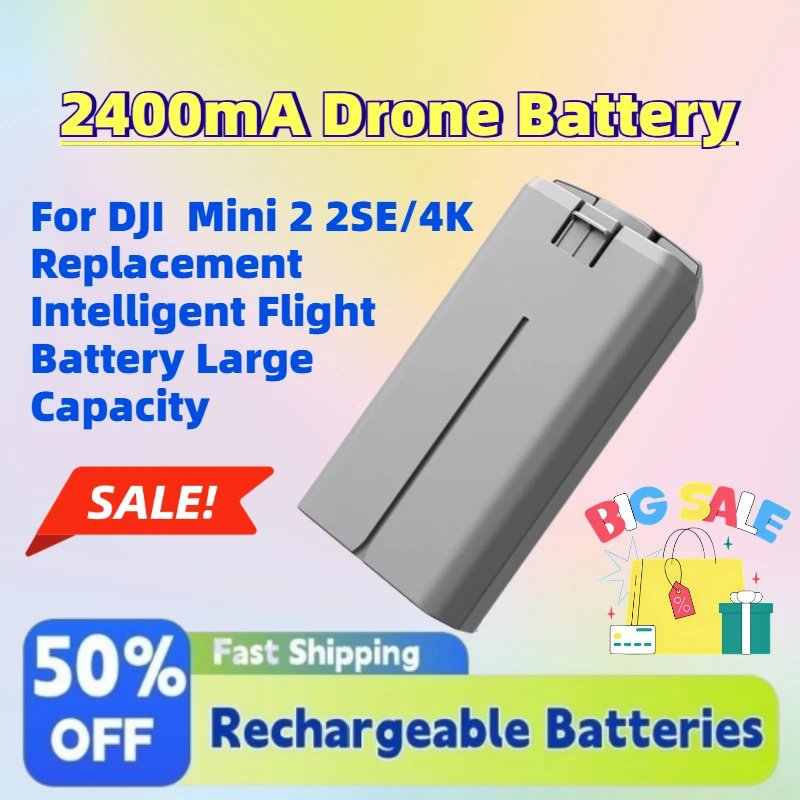 High-Quality Upgrade 2400mA Li-ion Drone Battery for DJI Mini 2 2SE/4K Replacement Intelligent Flight Battery Large Capacity
High-Quality Upgrade 2400mA Li-ion Drone Battery for DJI Mini 2 2SE/4K Replacement Intelligent Flight Battery Large Capacity