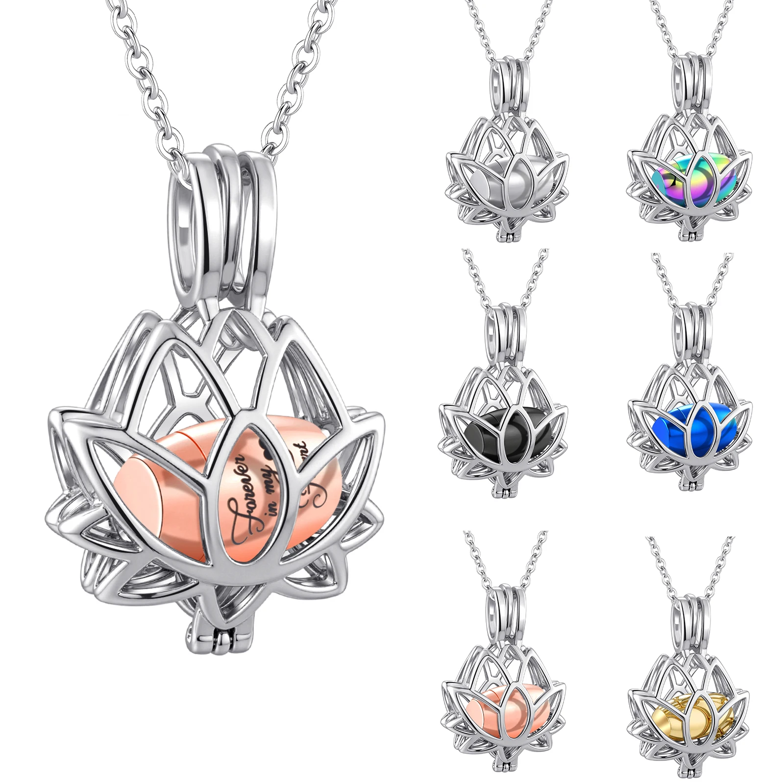 Cremation Jewelry for Ashes - Lotus Flower Ashes Pendant Necklace with Mini Keepsake Urn Memorial Ash Jewelry
Cremation Jewelry for Ashes - Lotus Flower Ashes Pendant Necklace with Mini Keepsake Urn Memorial Ash Jewelry