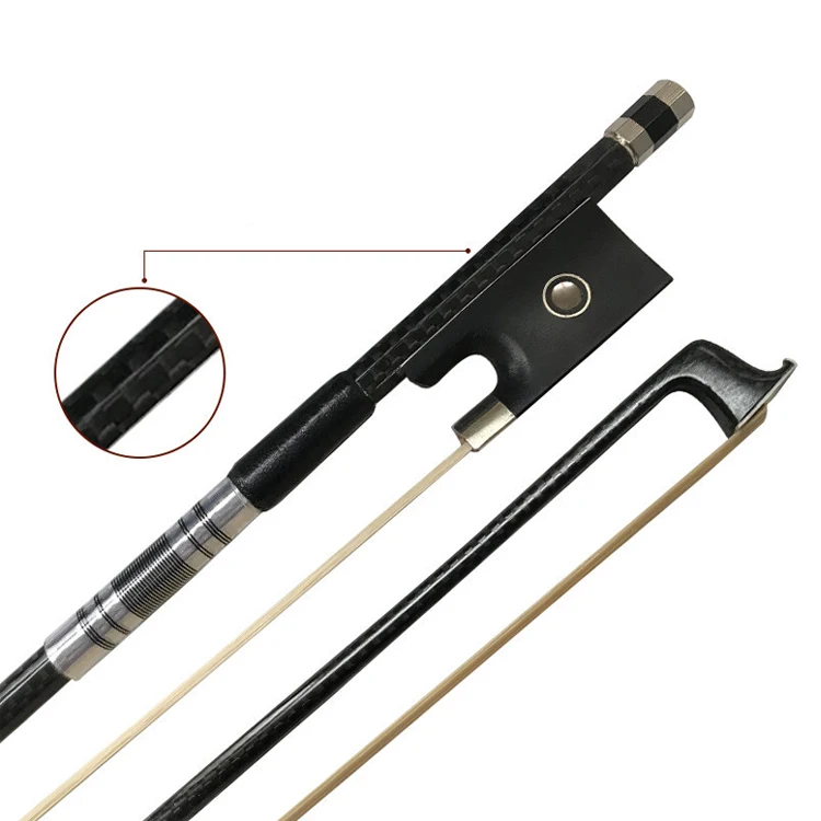Hooqu Factory Price Viola Cello Fiddle Bow Horse Hair Violin Bow Carbon Fiber For 4/4 3/4 1/2 1/8 Violin
Hooqu Factory Price Viola Cello Fiddle Bow Horse Hair Violin Bow Carbon Fiber For 4/4 3/4 1/2 1/8 Violin