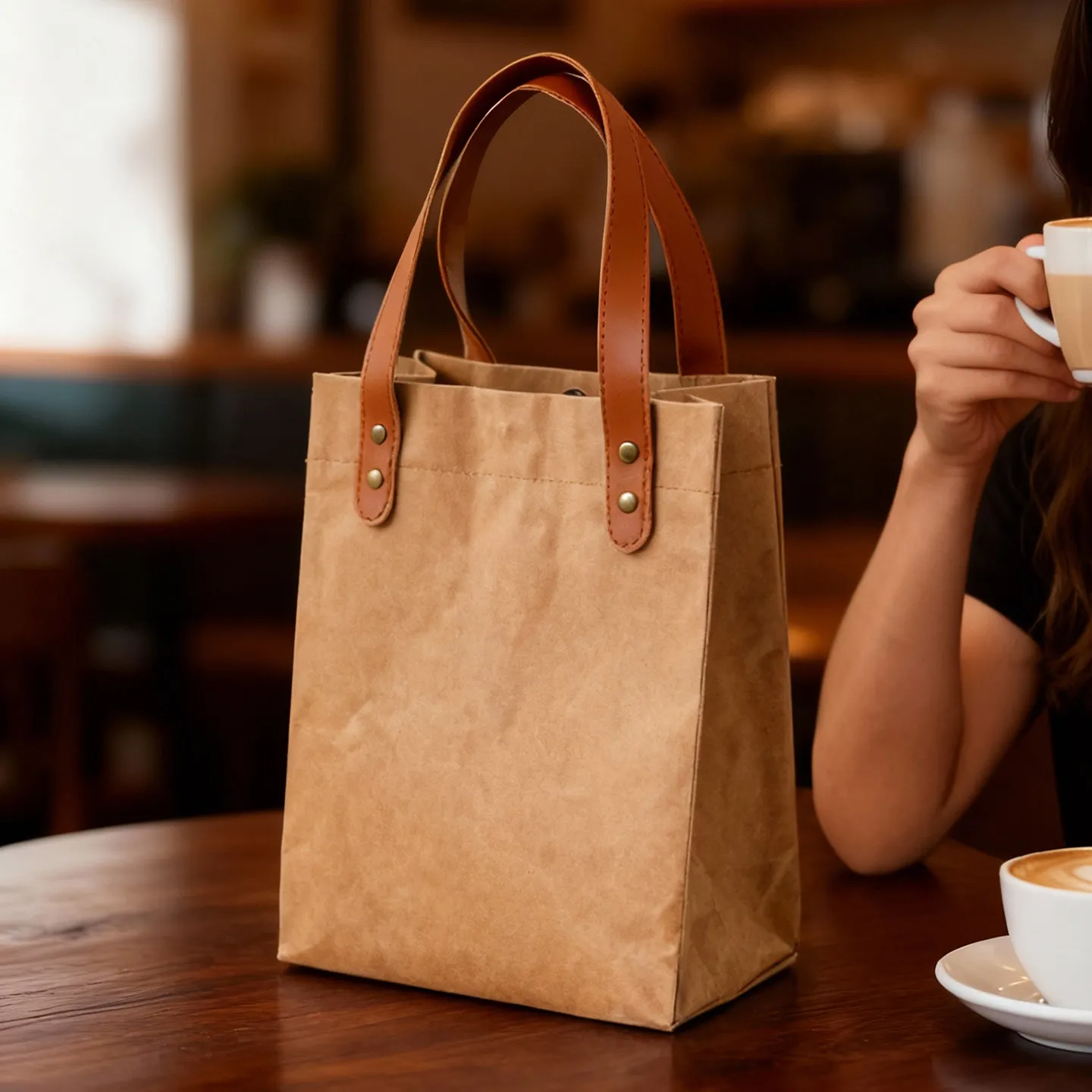Simple kraft paper tote bag waterproof commuter handbag washable lunch box bag multi-purpose storage for sundries chinese style
Simple kraft paper tote bag waterproof commuter handbag washable lunch box bag multi-purpose storage for sundries chinese style