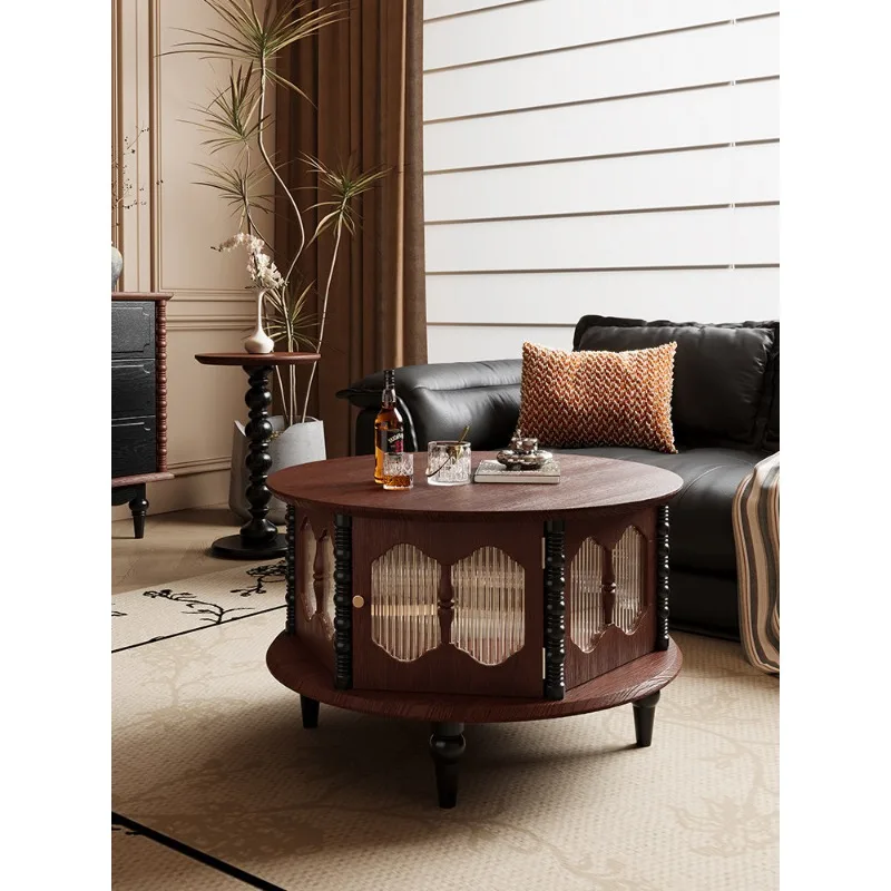 French retro solid wood coffee table small apartment medium and ancient style living room home TV cabinet
French retro solid wood coffee table small apartment medium and ancient style living room home TV cabinet
