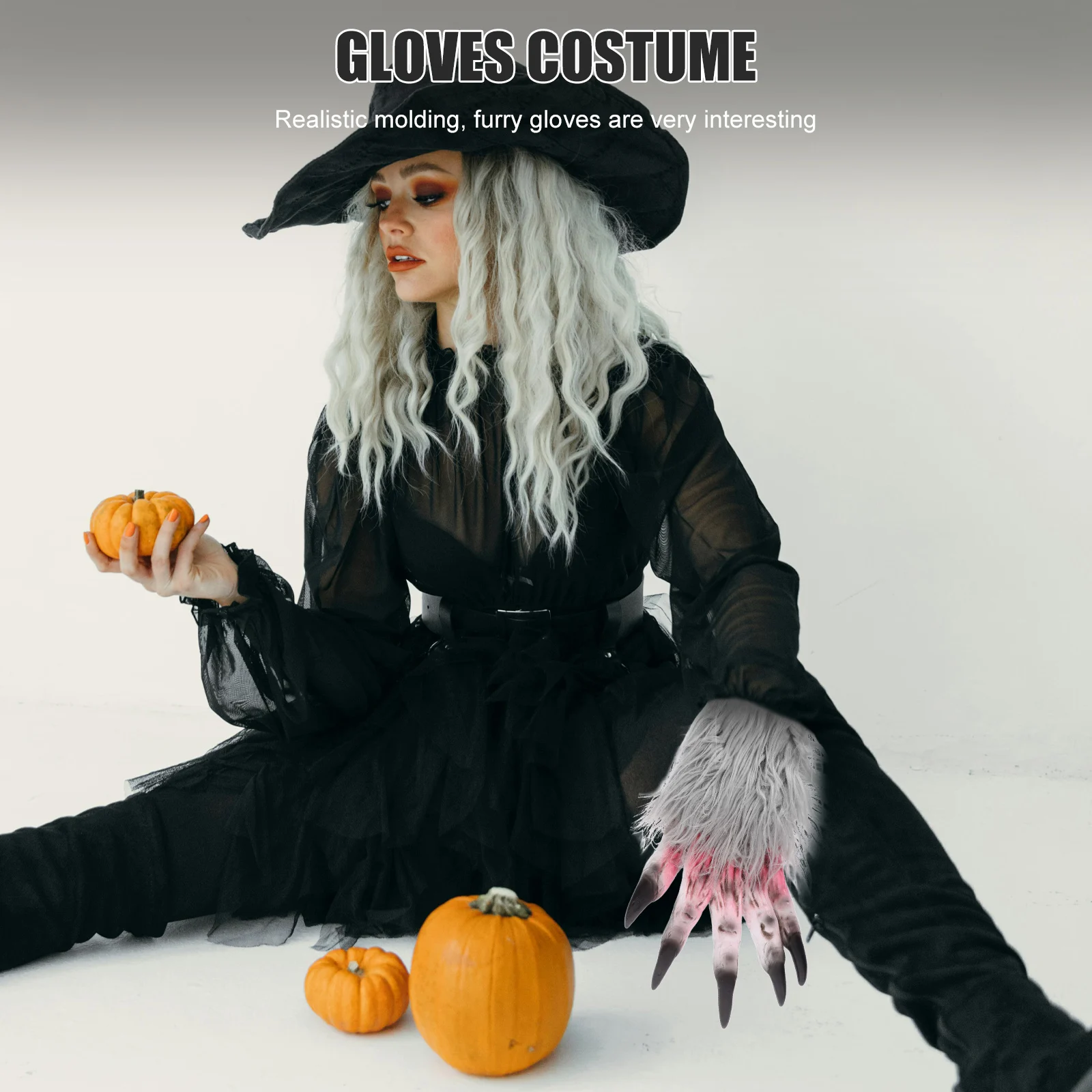 2 Pcs Wolf Gloves Cosplay Props Halloween Beast with Claws Costume Fingerless Glowing Decorative Funny
2 Pcs Wolf Gloves Cosplay Props Halloween Beast with Claws Costume Fingerless Glowing Decorative Funny