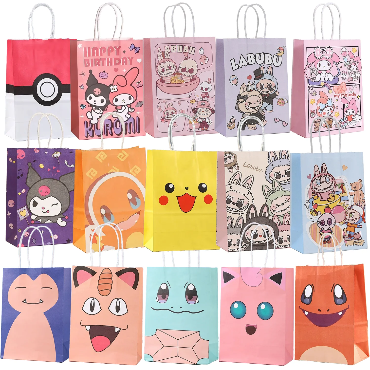 Sanrio Birthday Party Decor Paper Candy Bag Box Kids Gift Bags Party Handle Bags Toy Baby Shower Girl Supplies Pokemon Gift Box
Sanrio Birthday Party Decor Paper Candy Bag Box Kids Gift Bags Party Handle Bags Toy Baby Shower Girl Supplies Pokemon Gift Box