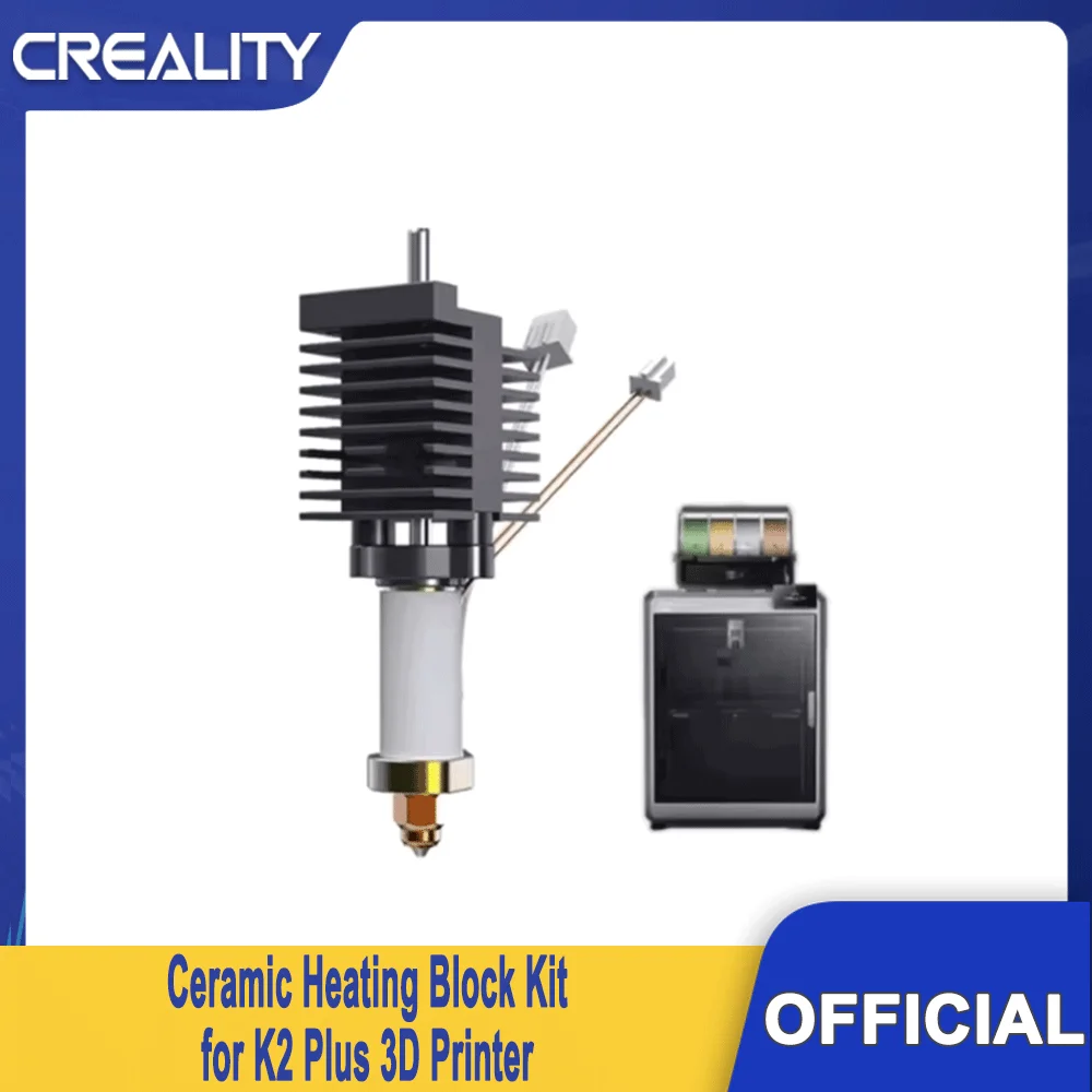 Creality Original K2 Plus Ceramic Heating Block Kit 350°C High Temperature Resistance Ceramic Heater Block Kits 3D Printer Parts
Creality Original K2 Plus Ceramic Heating Block Kit 350°C High Temperature Resistance Ceramic Heater Block Kits 3D Printer Parts