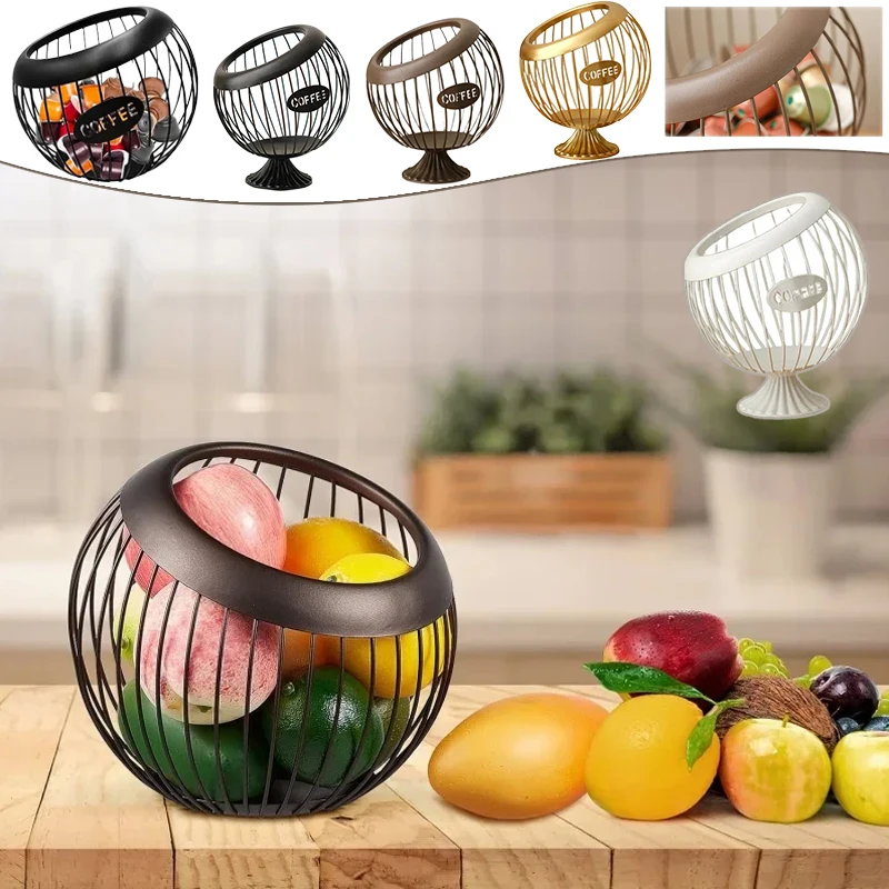 Large Capacity Coffee Pod Holder Metal Coffee Capsules Storage Basket Snacks Dried Fruit and Fruit Storage Oblique Mouth Basket
Large Capacity Coffee Pod Holder Metal Coffee Capsules Storage Basket Snacks Dried Fruit and Fruit Storage Oblique Mouth Basket