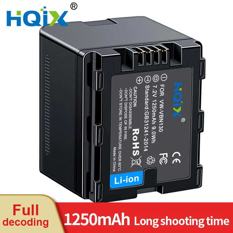 HQIX for Panasoinc HDC-SD800 SD800GK SD900 TM900 TM900GK HS900 HC- X900MGK X920M Camera VW-VBN130 Charger Batte
HQIX for Panasoinc HDC-SD800 SD800GK SD900 TM900 TM900GK HS900 HC- X900MGK X920M Camera VW-VBN130 Charger Batte