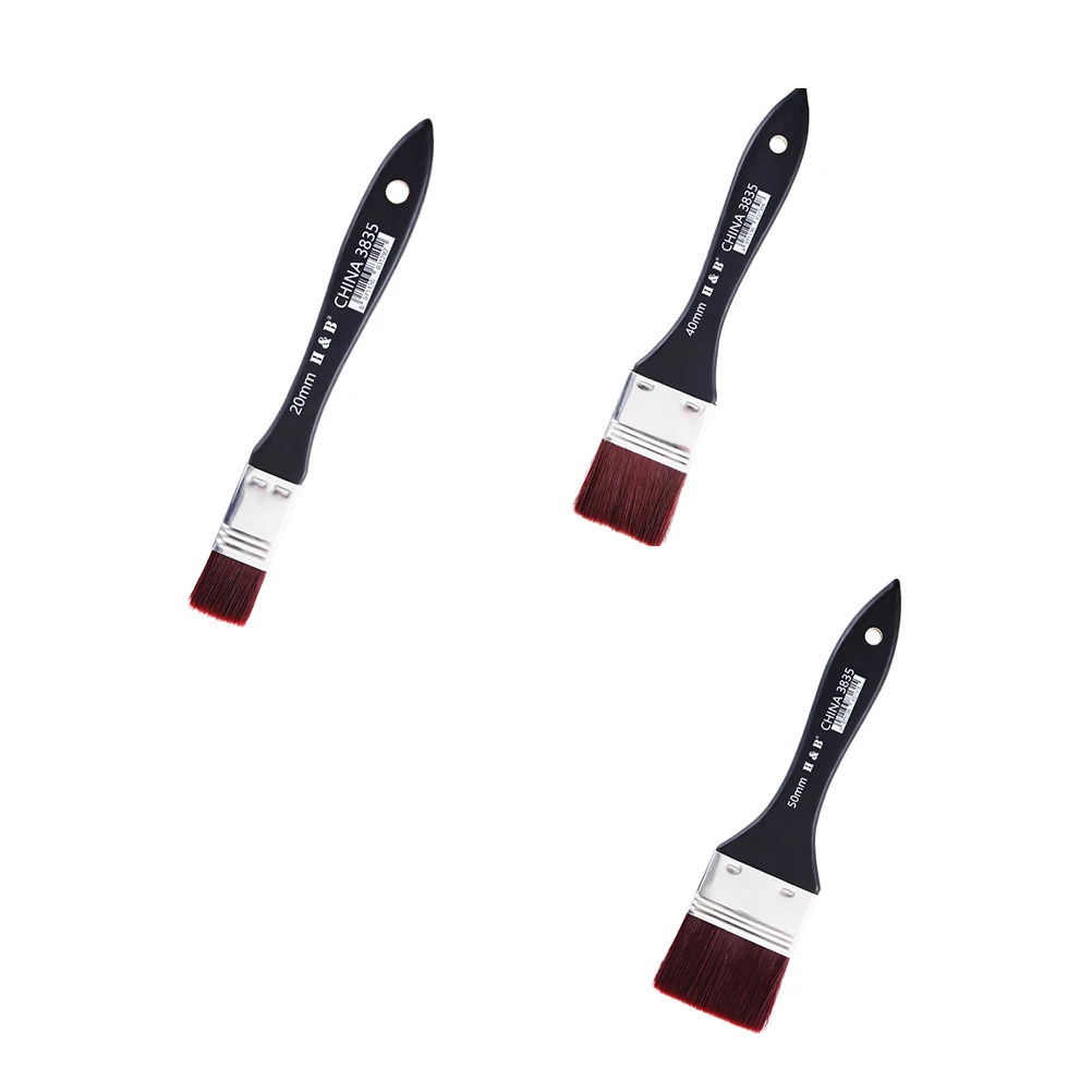 3pcs Nylon Oil Painting Brush Set Wooden Handle Large Bristle Anti-Slip Frosted Texture For Wall Desk Painting Artists Students
3pcs Nylon Oil Painting Brush Set Wooden Handle Large Bristle Anti-Slip Frosted Texture For Wall Desk Painting Artists Students