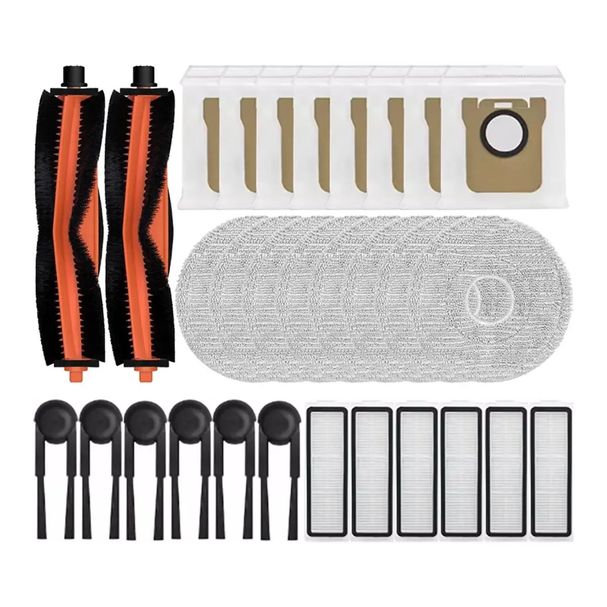 30 шт. для робота-пылесоса 5C OV42CN запасные части основная щетка боковая щетка HEPA-фильтр швабра тканевый мешок для пыли
30 шт. для робота-пылесоса 5C OV42CN запасные части основная щетка боковая щетка HEPA-фильтр швабра тканевый мешок для пыли