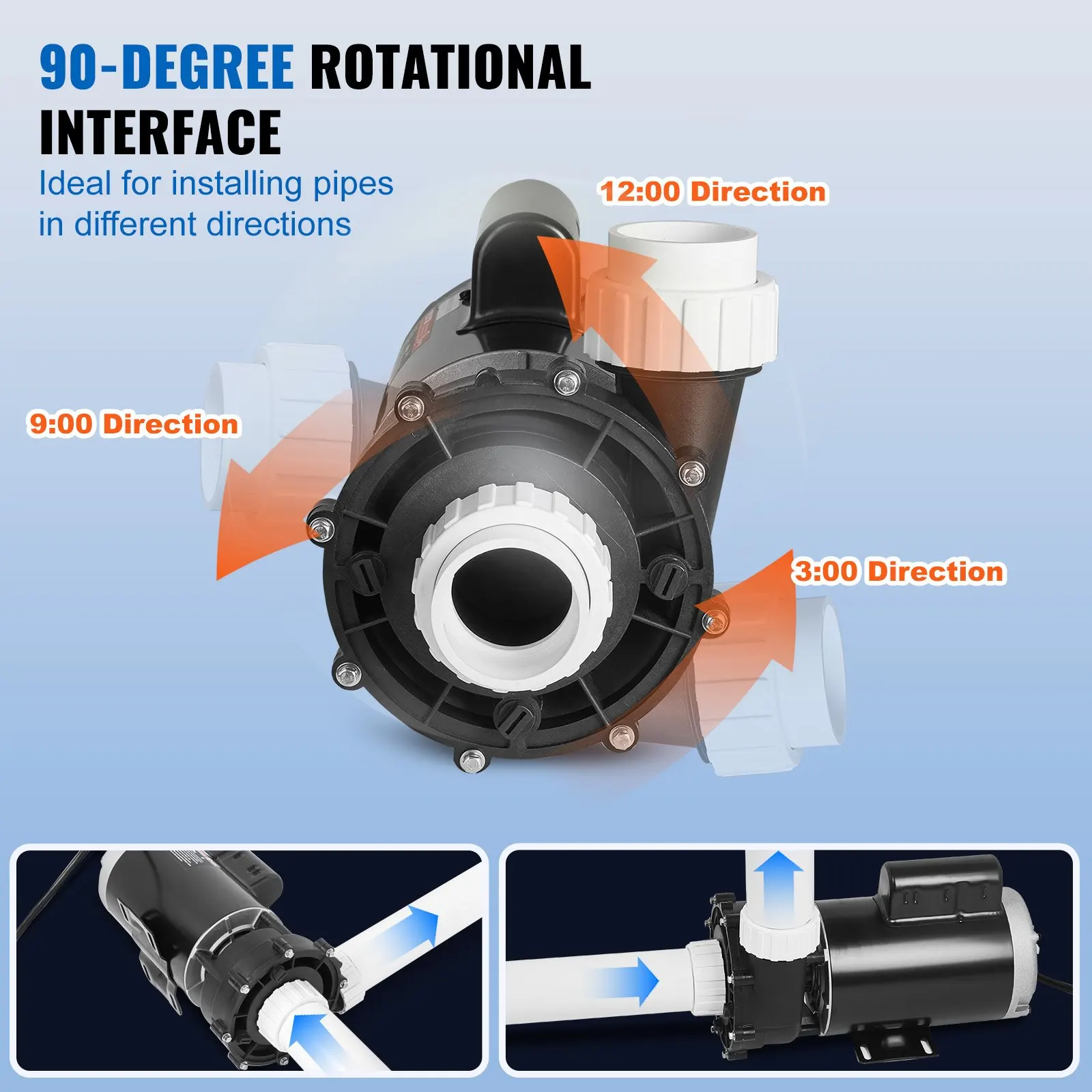 2 Speed SPA Pump, 56-Frame, AC 220-240V Hot Tub SPA Pump, 4HP/210GPM/65.61ft High Speed Or 0.7HP/103GPM/16.07ft Low Speed, 2'
2 Speed SPA Pump, 56-Frame, AC 220-240V Hot Tub SPA Pump, 4HP/210GPM/65.61ft High Speed Or 0.7HP/103GPM/16.07ft Low Speed, 2'