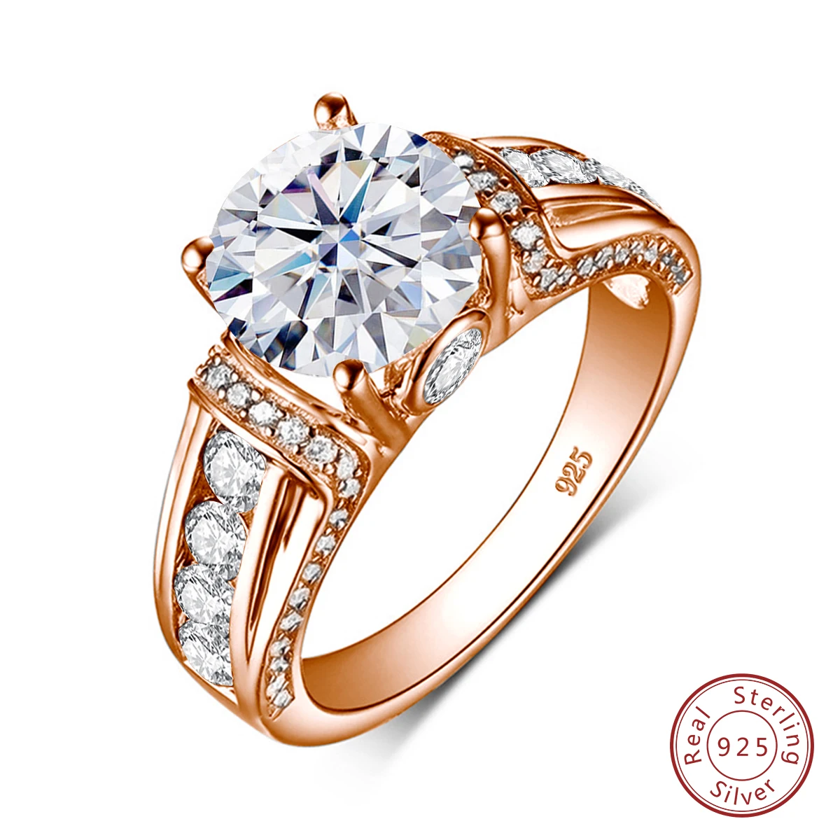 Szjinao 2ct Round Cut Moissanite Rose gold Ring For Women With Ceritificate Wedding Jewelry Delicate Gift Positive Authentic Hot
Szjinao 2ct Round Cut Moissanite Rose gold Ring For Women With Ceritificate Wedding Jewelry Delicate Gift Positive Authentic Hot