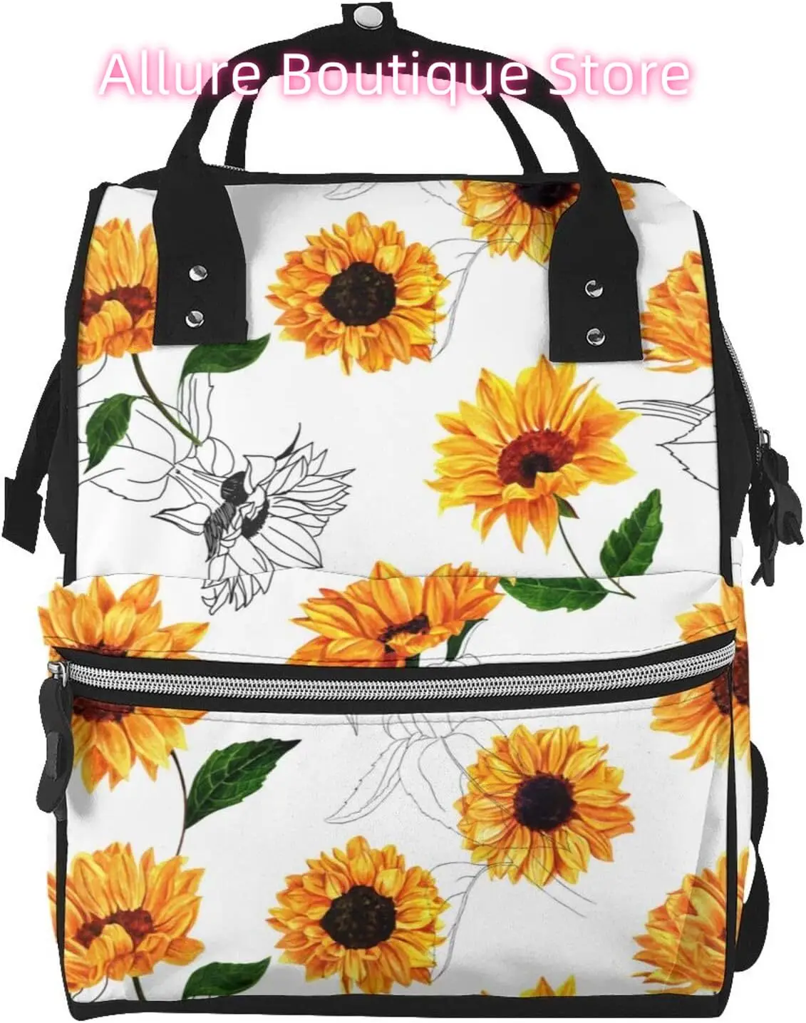 Yellow Sunflowers Diaper Bag Backpack for Women Large Capacity Nappy Bag Multifunction Waterproof Mummy Backpacks for Mom Dad Es
Yellow Sunflowers Diaper Bag Backpack for Women Large Capacity Nappy Bag Multifunction Waterproof Mummy Backpacks for Mom Dad Es