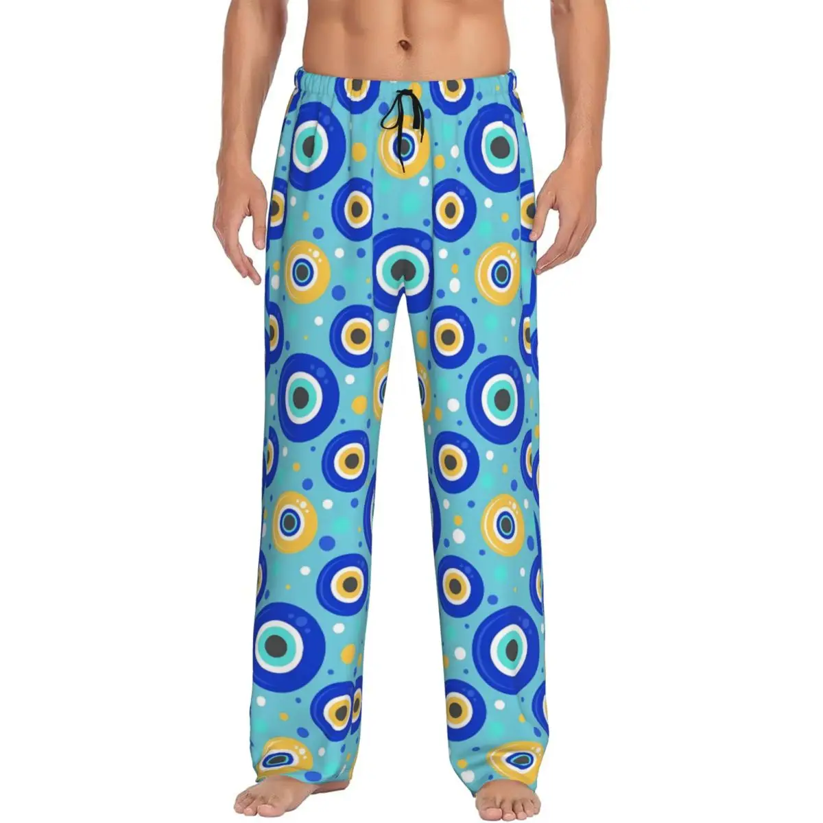 Custom Nazar Evil Eye Pajama Pants for Men Symbol Amulet Lounge Sleep Stretch Sleepwear Bottoms with Pockets
Custom Nazar Evil Eye Pajama Pants for Men Symbol Amulet Lounge Sleep Stretch Sleepwear Bottoms with Pockets
