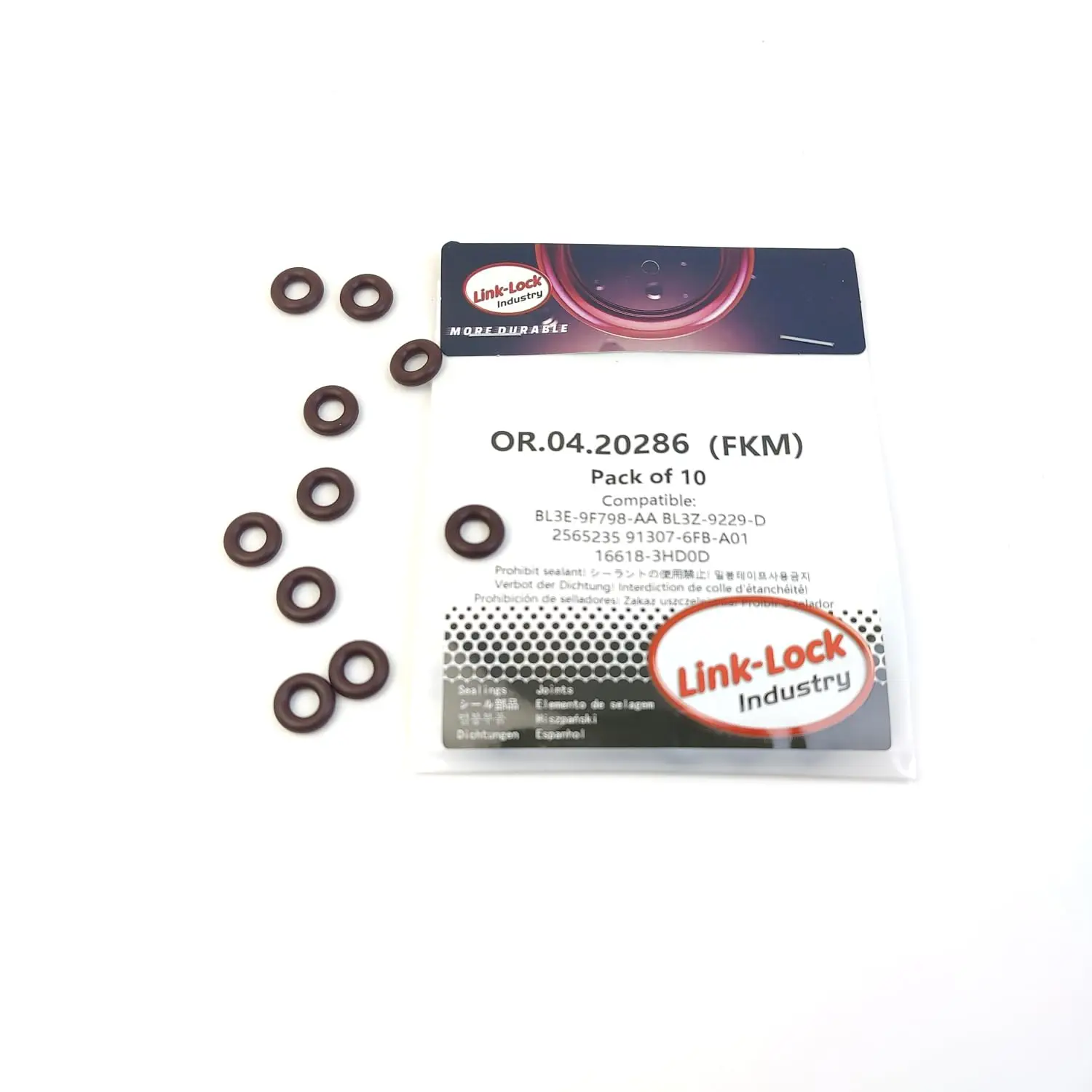 LINK-LOCK 10PCS OR.04.20286 FKM Viton Sealing O-Ring Kit of Injector BL3E-9F798-AA BL3Z-9229-D 2565235 91307-6FB-A01 16618-3HD0D
LINK-LOCK 10PCS OR.04.20286 FKM Viton Sealing O-Ring Kit of Injector BL3E-9F798-AA BL3Z-9229-D 2565235 91307-6FB-A01 16618-3HD0D