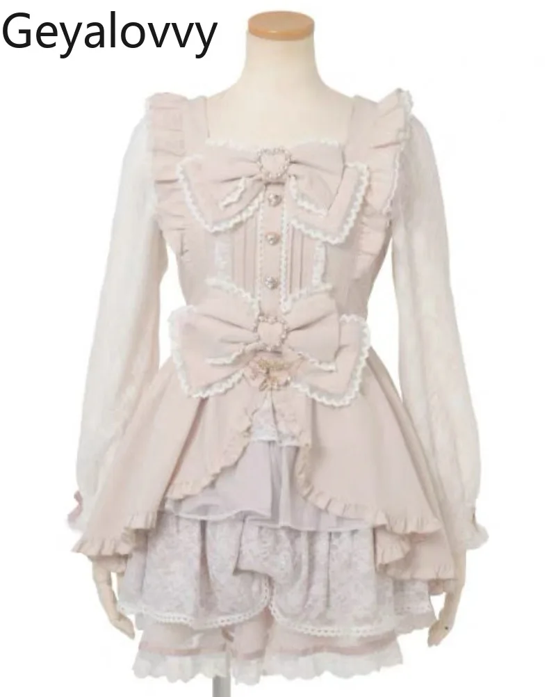Japanese Style Mass-Produced New Sweet Cute Girl Long-Sleeve High-Waist Dress Lolita Bow Dress and Short Skirt Two Piece Set
Japanese Style Mass-Produced New Sweet Cute Girl Long-Sleeve High-Waist Dress Lolita Bow Dress and Short Skirt Two Piece Set