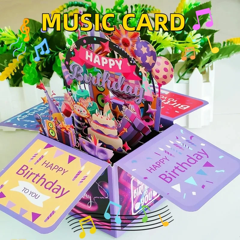 Special Gift Birthday Wishes 3D Pop Up Card With Music Lights Happy Birthday Creative Stereoscopic Box Gift For Kid Family Decor
Special Gift Birthday Wishes 3D Pop Up Card With Music Lights Happy Birthday Creative Stereoscopic Box Gift For Kid Family Decor