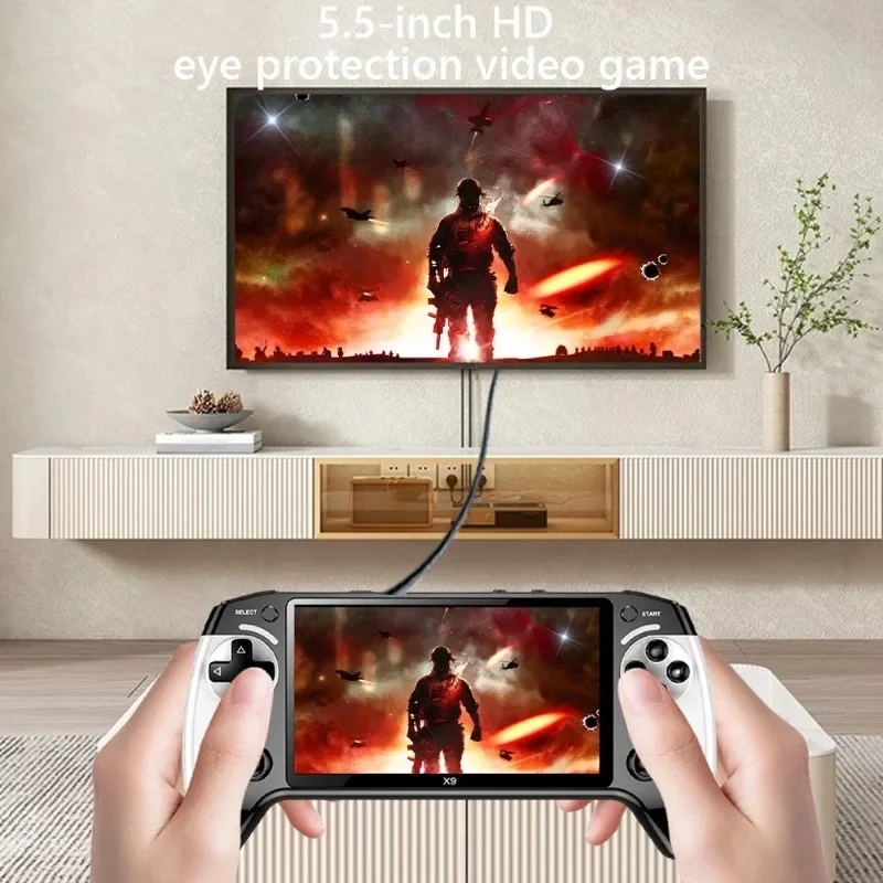 Ретро портативная игровая консоль с классическим видеоэкраном 5,5 дюймов, подключение к ТВ, поддержка IPS, 30000+ игр, F1K5
Ретро портативная игровая консоль с классическим видеоэкраном 5,5 дюймов, подключение к ТВ, поддержка IPS, 30000+ игр, F1K5
