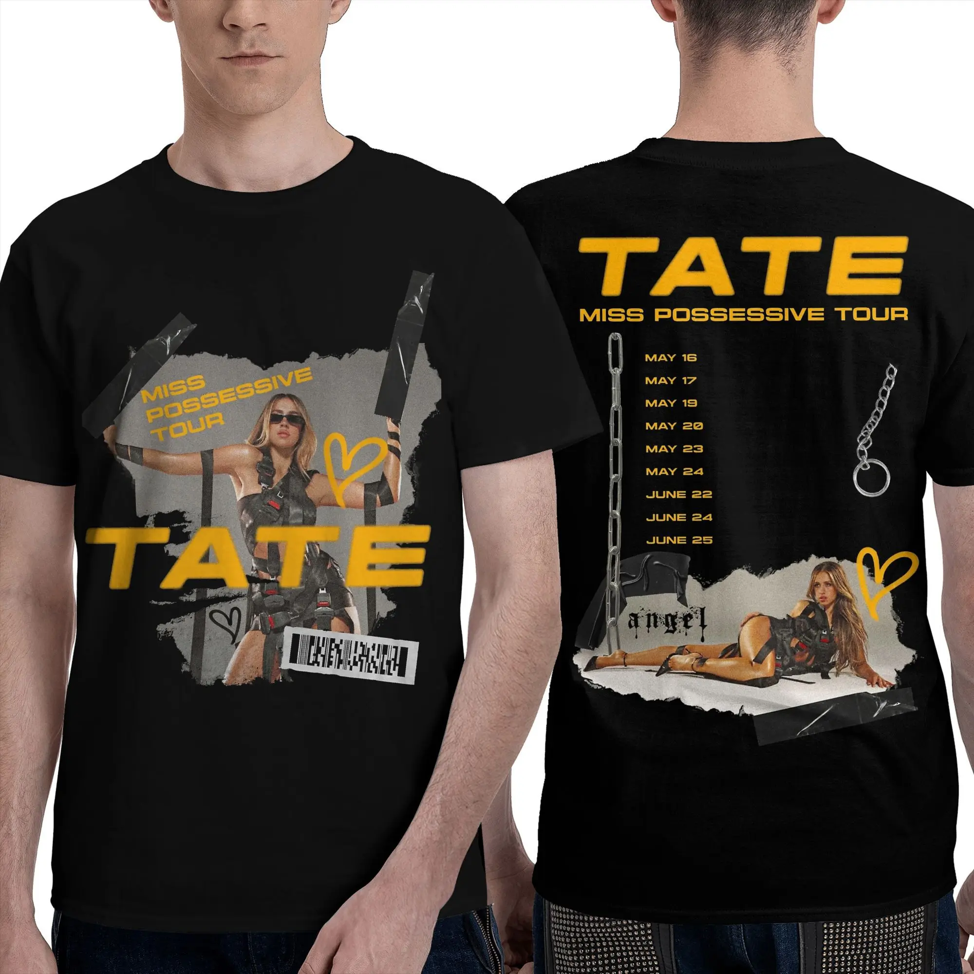 Футболка Tate McRae Miss Possessive Tour 2025 для мужчин и женщин, футболки с графическим принтом, хлопковая одежда
Футболка Tate McRae Miss Possessive Tour 2025 для мужчин и женщин, футболки с графическим принтом, хлопковая одежда