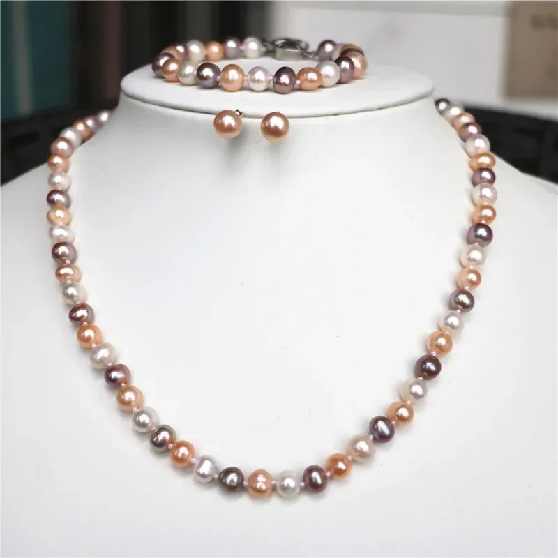 Fashion 100%Pearl 7-8mm natural freshwater cultured round multicolor pearl diy nelaces bracelets earrings sets making 18inch
Fashion 100%Pearl 7-8mm natural freshwater cultured round multicolor pearl diy nelaces bracelets earrings sets making 18inch