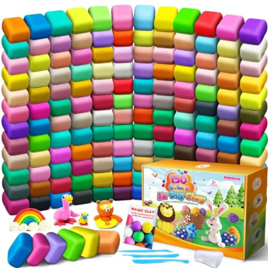 Air Dry Clay 150 Colors, Modeling Clay for,DIY Molding Magic Clay for with Tools, Toys Gifts for Age 3 4 5 6 7 8+ Years Old Boy
Air Dry Clay 150 Colors, Modeling Clay for,DIY Molding Magic Clay for with Tools, Toys Gifts for Age 3 4 5 6 7 8+ Years Old Boy