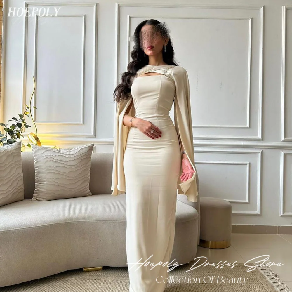 Hoepoly Satin Mermaid O-neck Ruffle Arab Prom Gown Ankle-length Saudi Elegant Formal Evening Party Dress for Women 2023
Hoepoly Satin Mermaid O-neck Ruffle Arab Prom Gown Ankle-length Saudi Elegant Formal Evening Party Dress for Women 2023