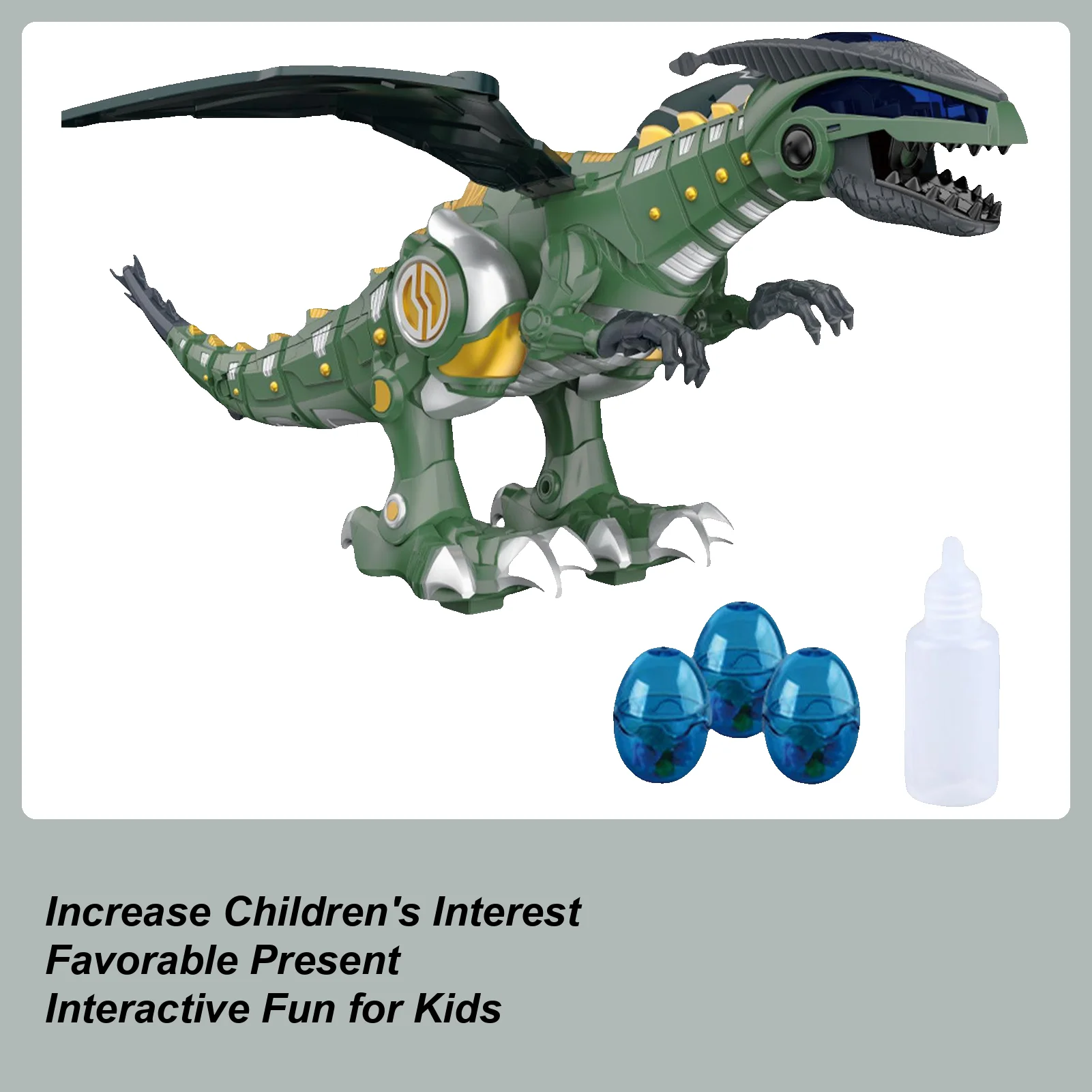 Baby Dinosaur Moving Toy Walking Kids Toddler Toys With Lighting & Music Interactive Animal Figures With Spray Egg-Laying For
Baby Dinosaur Moving Toy Walking Kids Toddler Toys With Lighting & Music Interactive Animal Figures With Spray Egg-Laying For