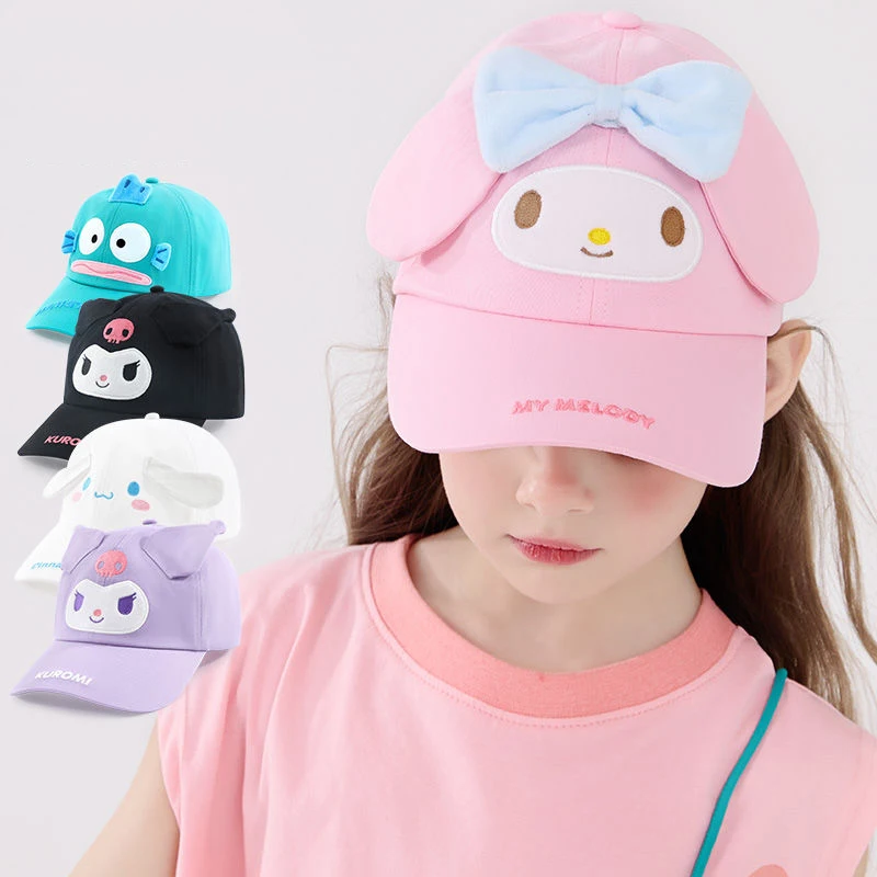 Sanrio, Hello Kitty детские бейсболки с мультяшным рисунком Cinnamoroll, повседневная Кепка-тракер для девочек, летние детские хлопковые уличные шляпы от солнца Kuromi
Sanrio, Hello Kitty детские бейсболки с мультяшным рисунком Cinnamoroll, повседневная Кепка-тракер для девочек, летние детские хлопковые уличные шляпы от солнца Kuromi