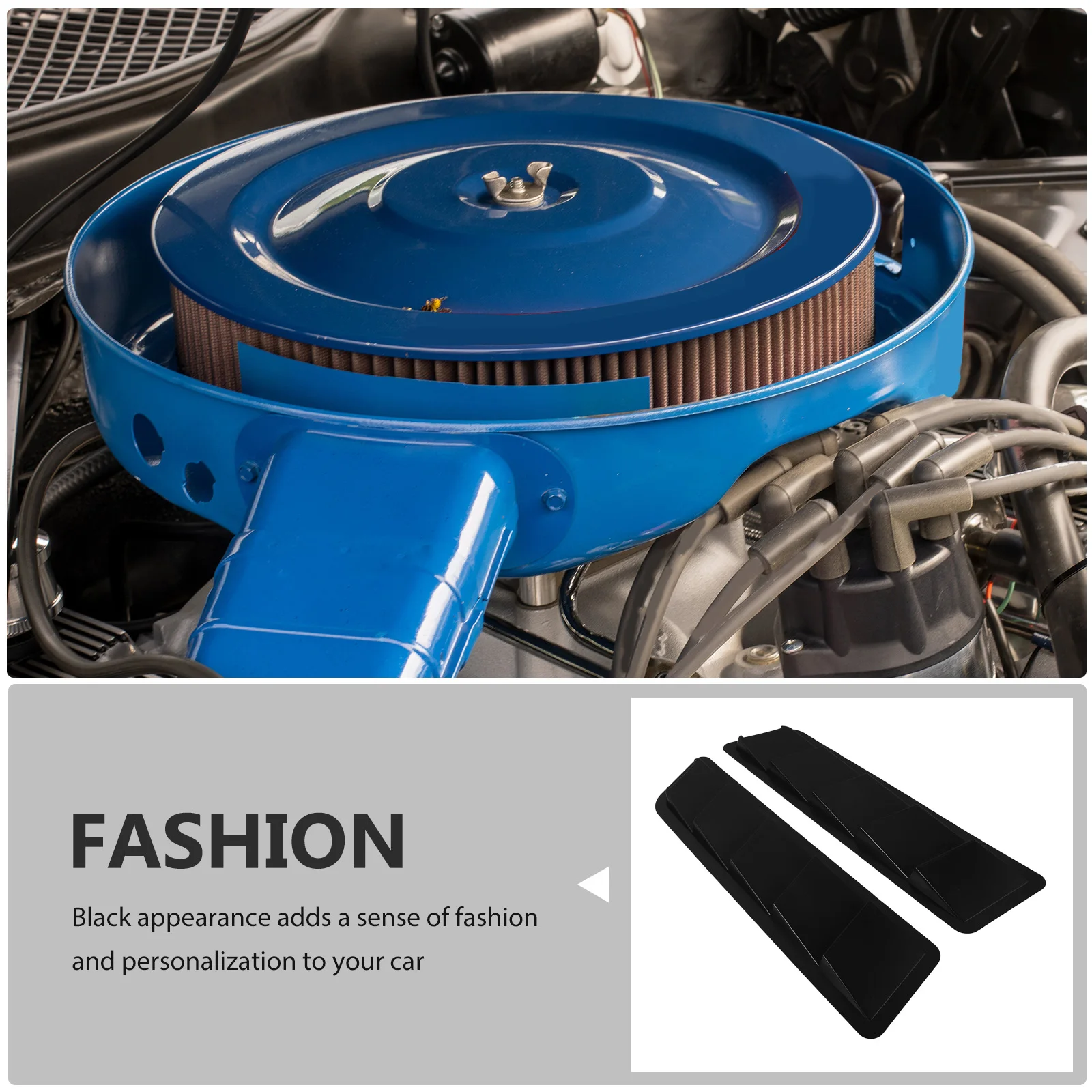 2pcs Car Hood Vent Engine Air Intake Panel Decoration Cover Black ABS Material Wide Application Easy Installation
2pcs Car Hood Vent Engine Air Intake Panel Decoration Cover Black ABS Material Wide Application Easy Installation