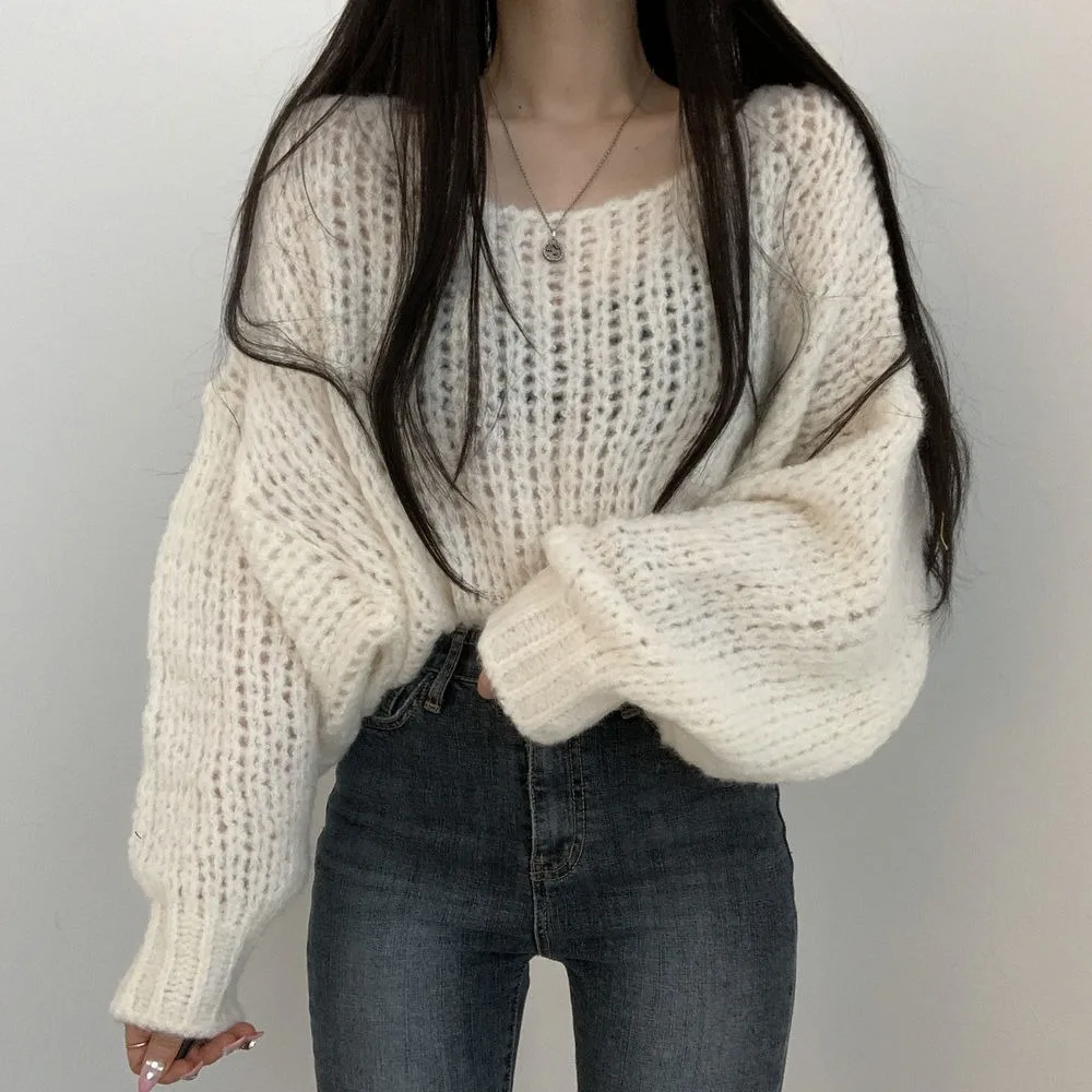 Chic Spring Autumn Loose Long Sleeve Knitted Sweater Women's Overhead Lantern Sleeve Fashionable Ageless Casual Wear
Chic Spring Autumn Loose Long Sleeve Knitted Sweater Women's Overhead Lantern Sleeve Fashionable Ageless Casual Wear