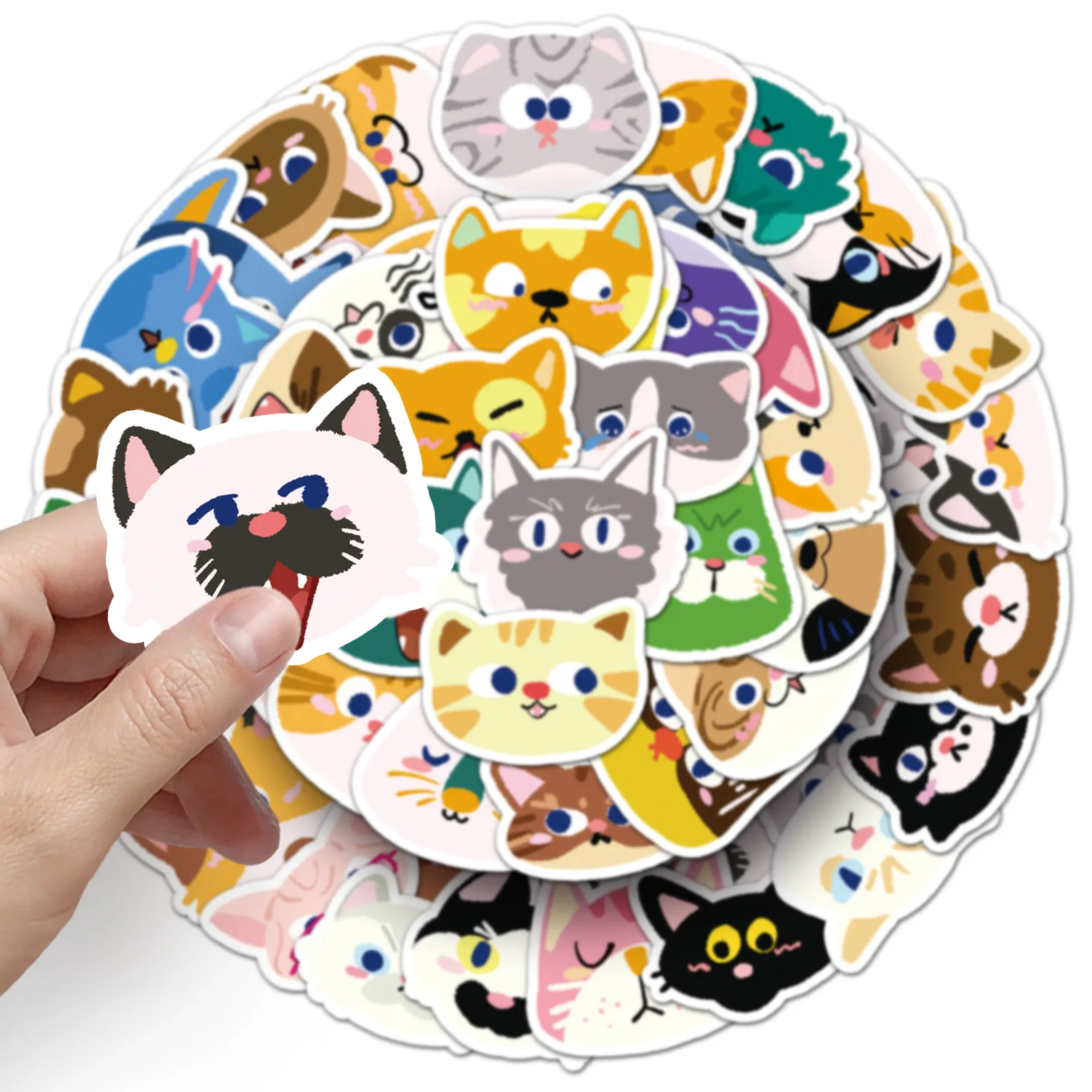 10/50PCS Cute Cat Head Graffiti Stickers Kawaii Cat Creative Cartoon Decal Notebook Luggage Phone Cup Guitar Fridge kid Toys
10/50PCS Cute Cat Head Graffiti Stickers Kawaii Cat Creative Cartoon Decal Notebook Luggage Phone Cup Guitar Fridge kid Toys