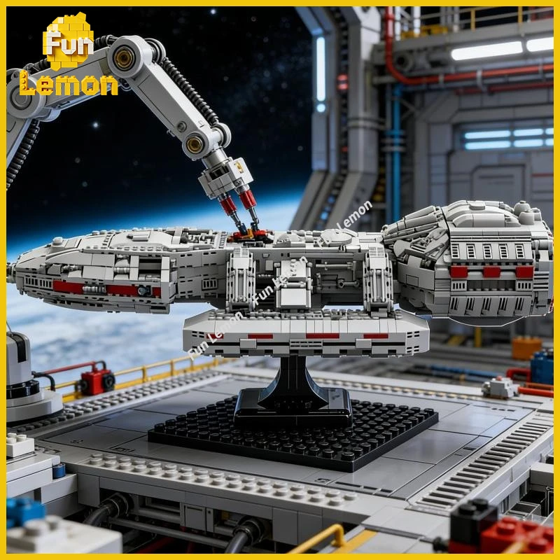 MOC Heavy Space Fleet Carrier Building Blocks Battlestar Galactica Futuristic Interstellar Battleship Model Bricks Collection
MOC Heavy Space Fleet Carrier Building Blocks Battlestar Galactica Futuristic Interstellar Battleship Model Bricks Collection
