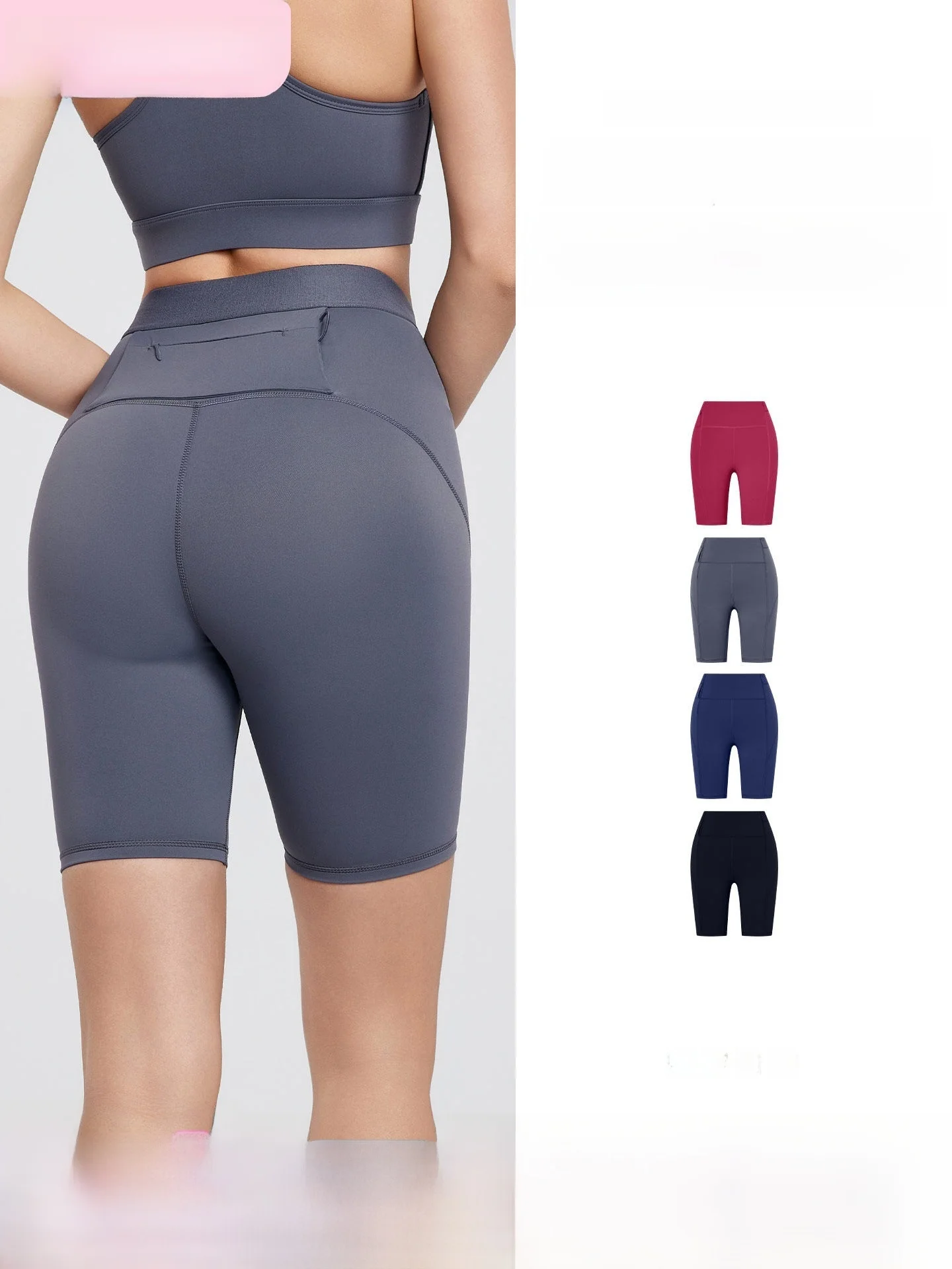 High-Waist Fitness Shorts Women's High Elasticity Peach Yoga Pants Outdoor Marathon Running Training Mid-Length with Pocket F...
High-Waist Fitness Shorts Women's High Elasticity Peach Yoga Pants Outdoor Marathon Running Training Mid-Length with Pocket F...
