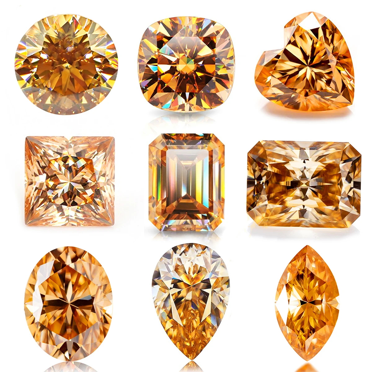 Champagne gold moissanite rough stones multi-shape collection fancy cut silicon carbide DIY setting colored gem rough stones
Champagne gold moissanite rough stones multi-shape collection fancy cut silicon carbide DIY setting colored gem rough stones