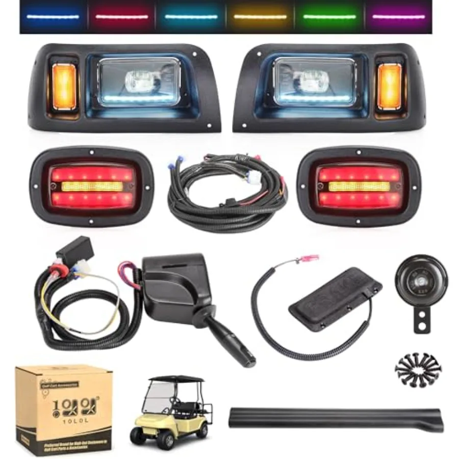 【Spot goods】Deluxe Golf Cart Light Kit for Club Car DS 12V-60V Full Headlight Taillight Kit with RGB Daytime Running Lamp Low H
【Spot goods】Deluxe Golf Cart Light Kit for Club Car DS 12V-60V Full Headlight Taillight Kit with RGB Daytime Running Lamp Low H