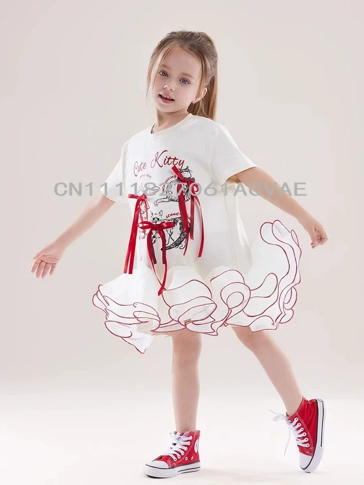 Little Girls Sweet High End Dress 2026 New Summer Kids cosplay Cute Print Bow Short Sleeve Ruffle Hem Vacation Beach Dress
Little Girls Sweet High End Dress 2026 New Summer Kids cosplay Cute Print Bow Short Sleeve Ruffle Hem Vacation Beach Dress