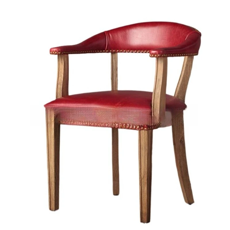 American solid wood log dining chair, simple and old furniture, fabric soft bag, armrest back
American solid wood log dining chair, simple and old furniture, fabric soft bag, armrest back