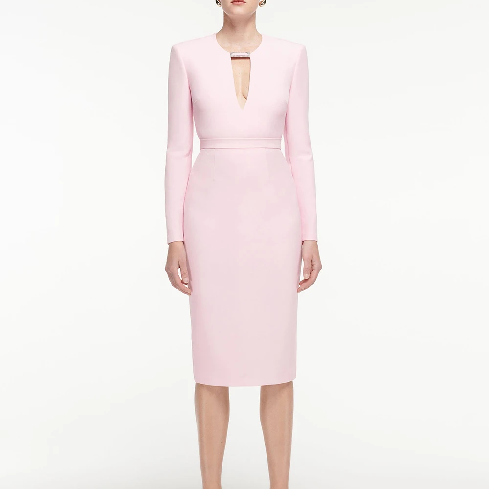 Elegant Luxury Evening Dress 2024 O-Neck Long Sleeves O-Neck Jersey Solid Color High Quality Straight Bridesmaid Gowns
Elegant Luxury Evening Dress 2024 O-Neck Long Sleeves O-Neck Jersey Solid Color High Quality Straight Bridesmaid Gowns