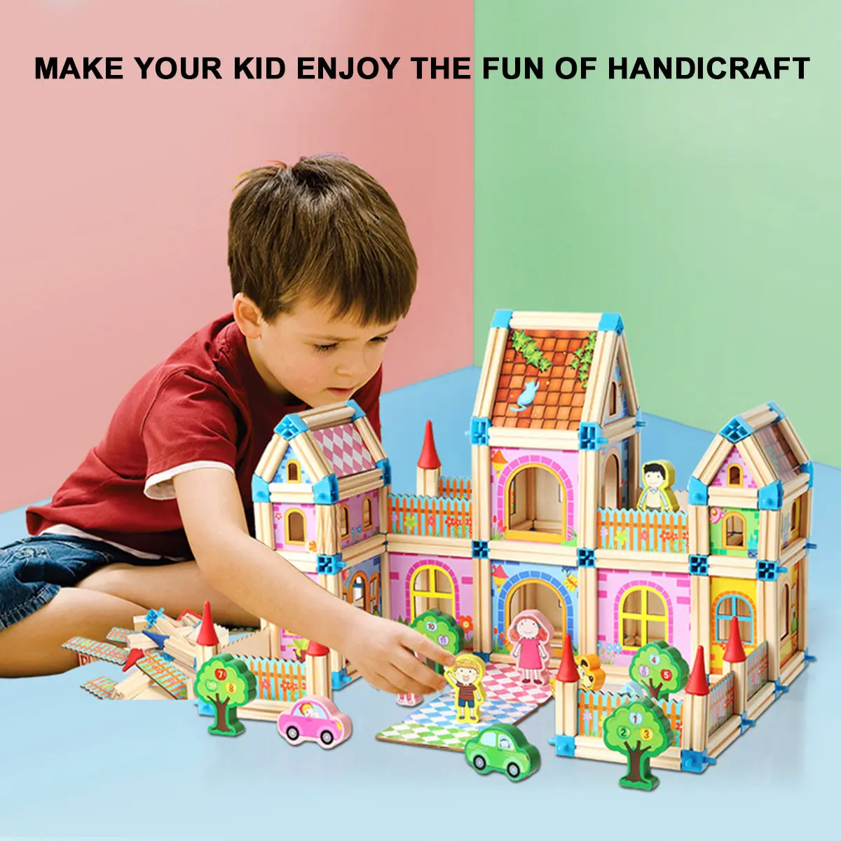 128 PCS Crafts Assembly Toy Architecture Puzzle Building Kit House Toys for Kids
128 PCS Crafts Assembly Toy Architecture Puzzle Building Kit House Toys for Kids